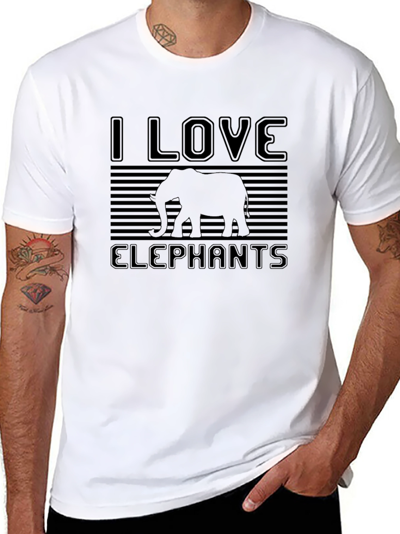 I Love Elephants T-Shirt - Graphic Tee