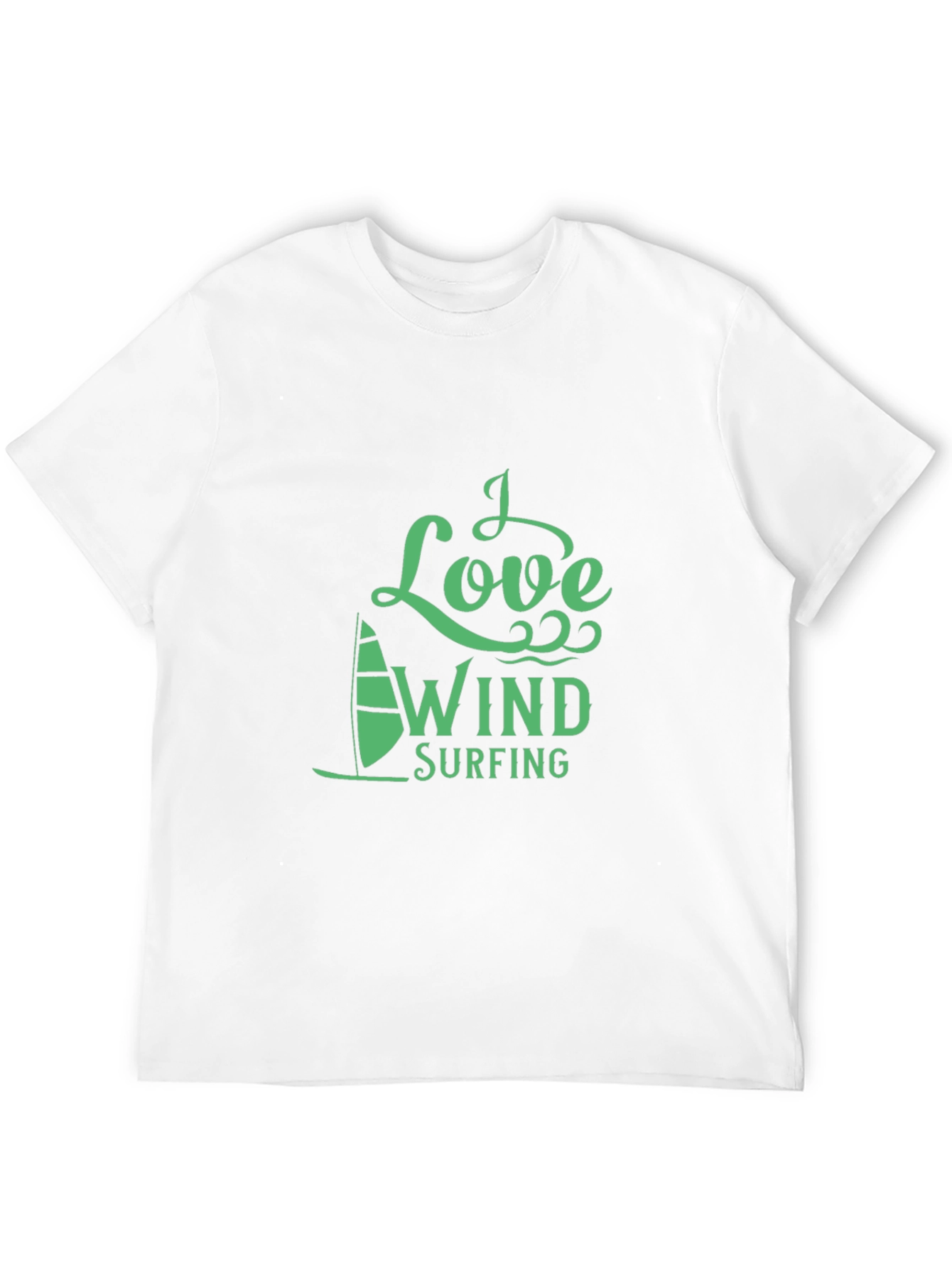 I Love Windsurfing Graphic Tee - Black