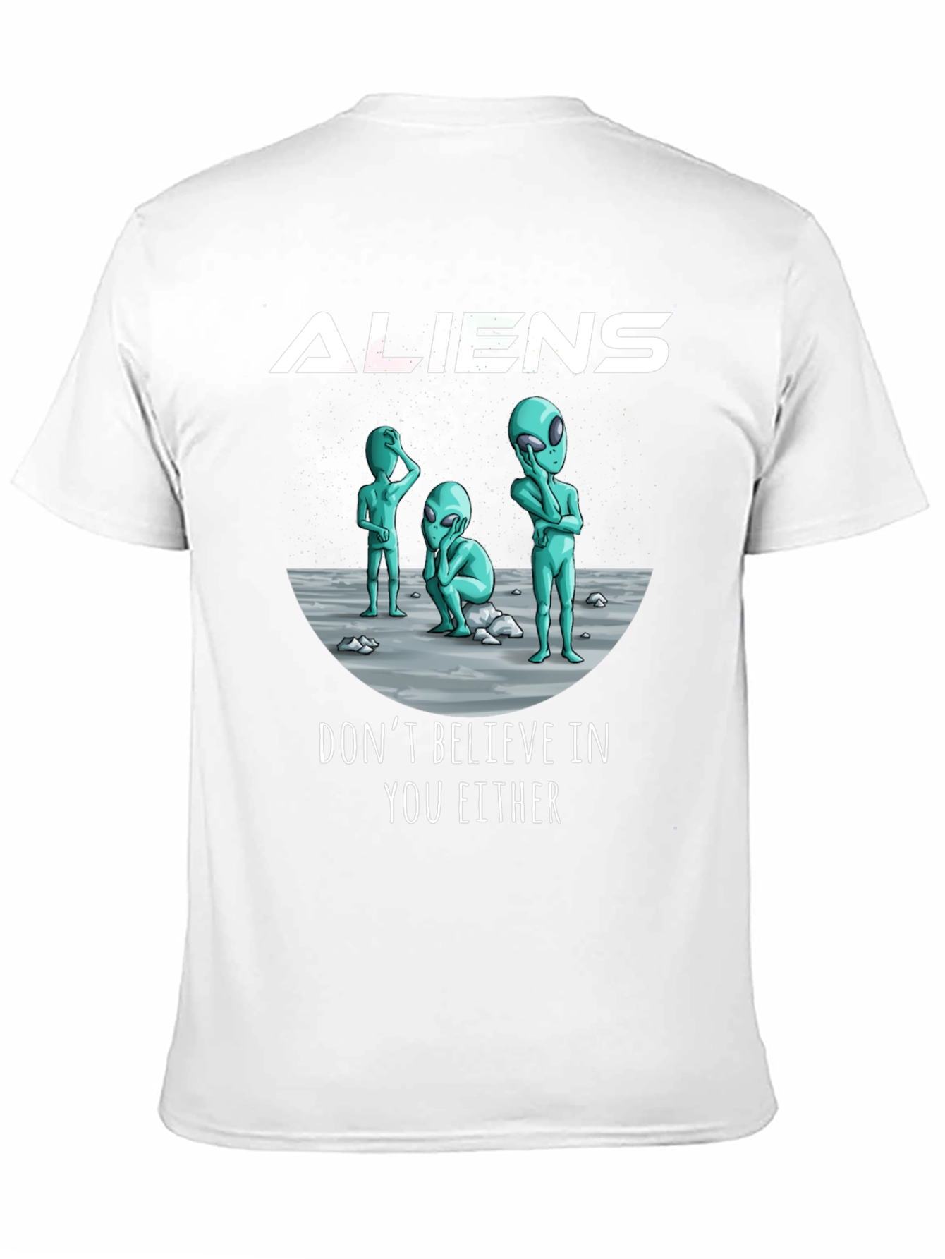 Aliens Graphic Print Black T-Shirt