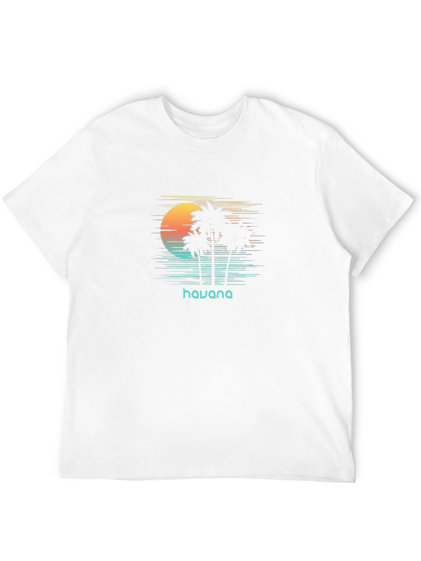 Retro Havana Palm Tree Graphic T-Shirt
