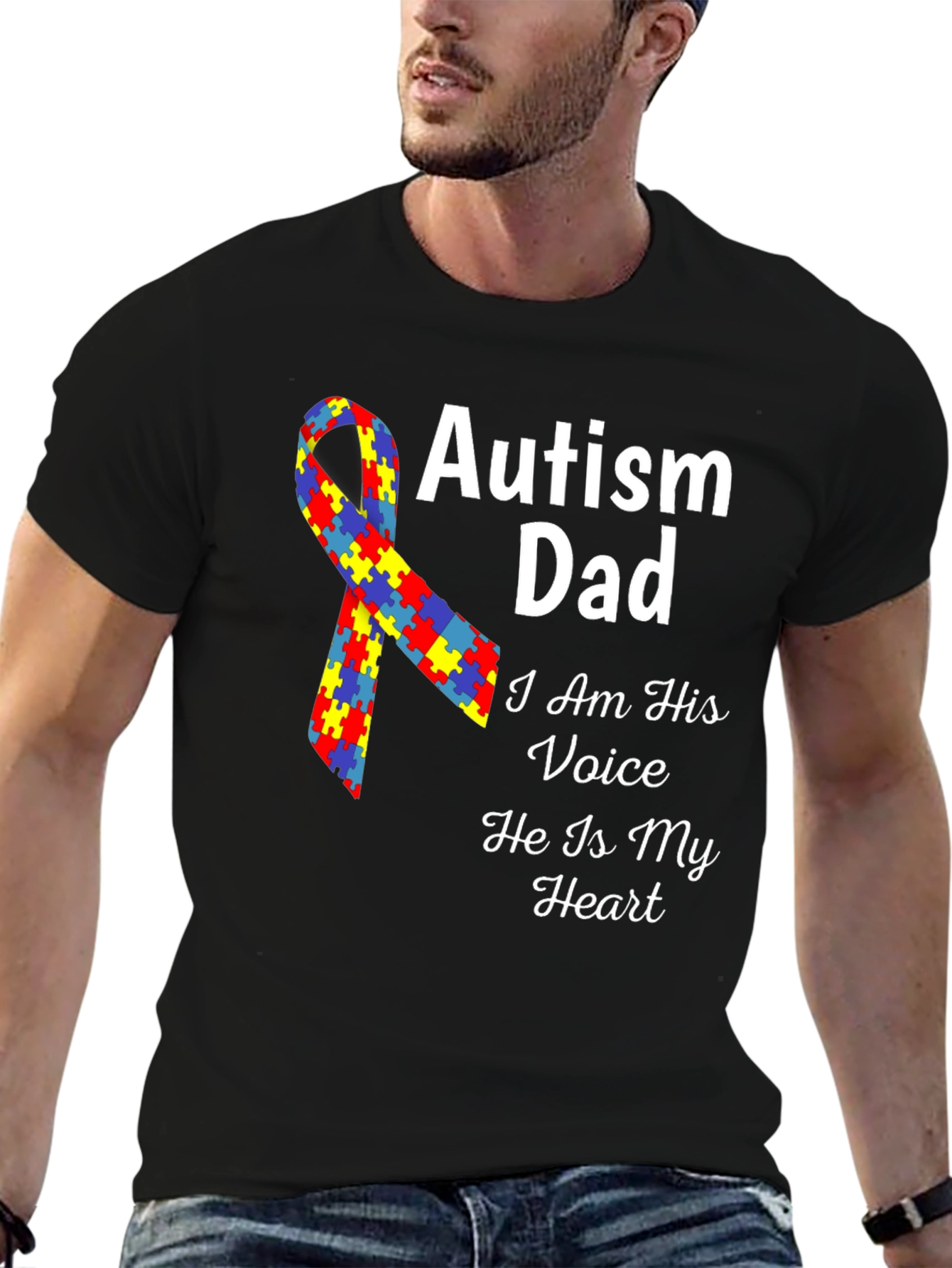 Autism Dad T-Shirt - Voice and Heart