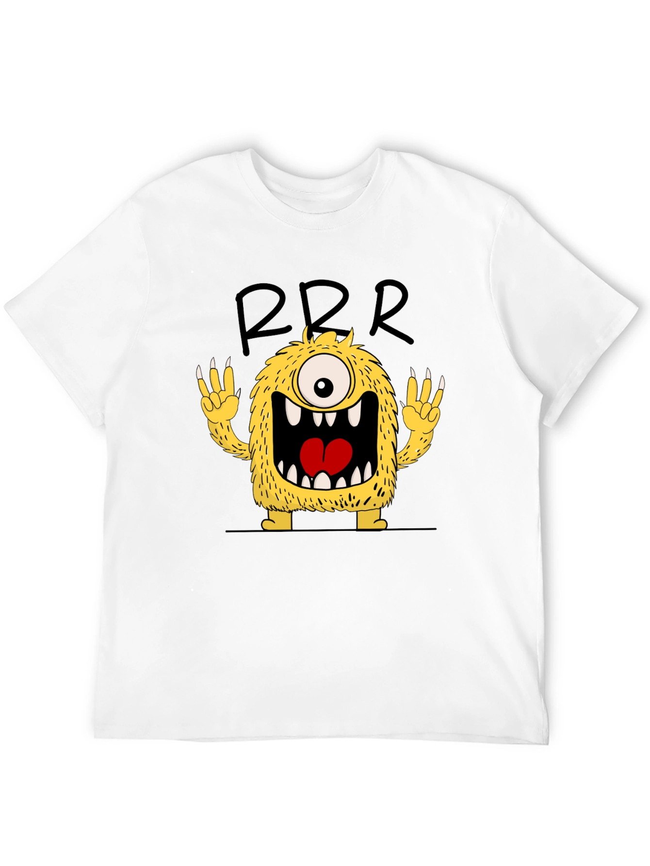 Funny Monster Graphic Tee - Mens Black T-Shirt