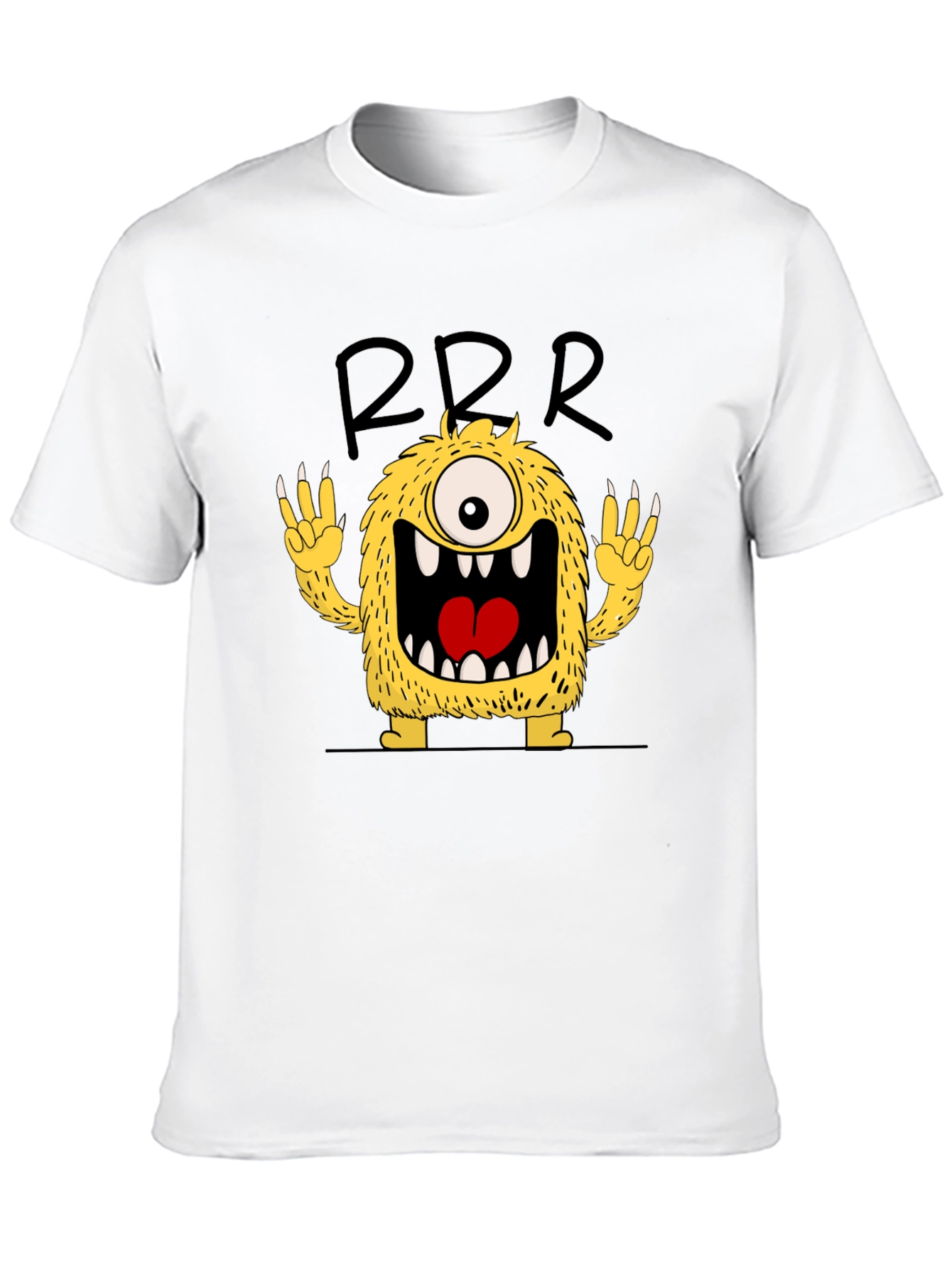 Funny Monster Graphic Tee - Mens Black T-Shirt