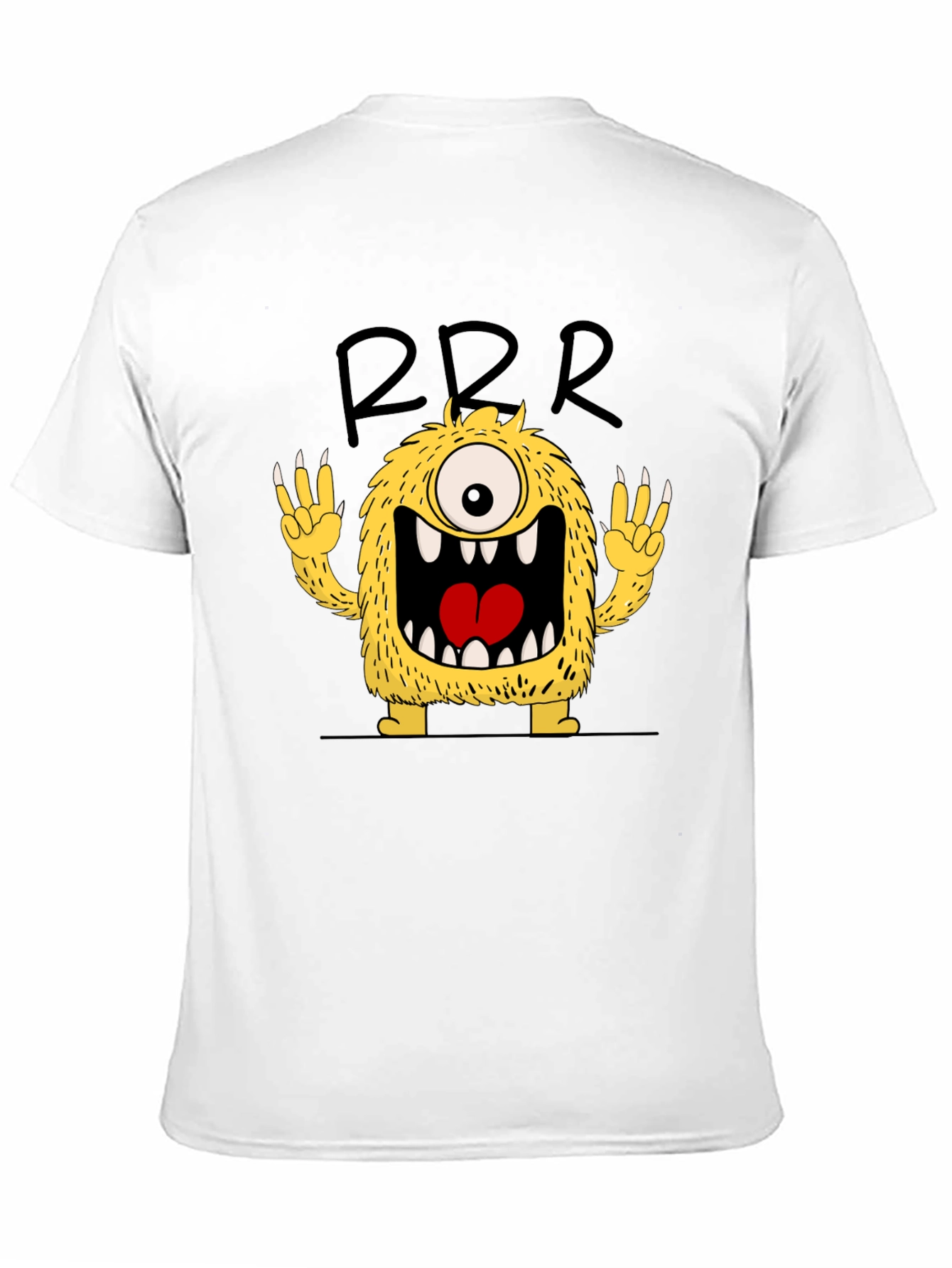 Funny Monster Graphic Tee - Mens Black T-Shirt