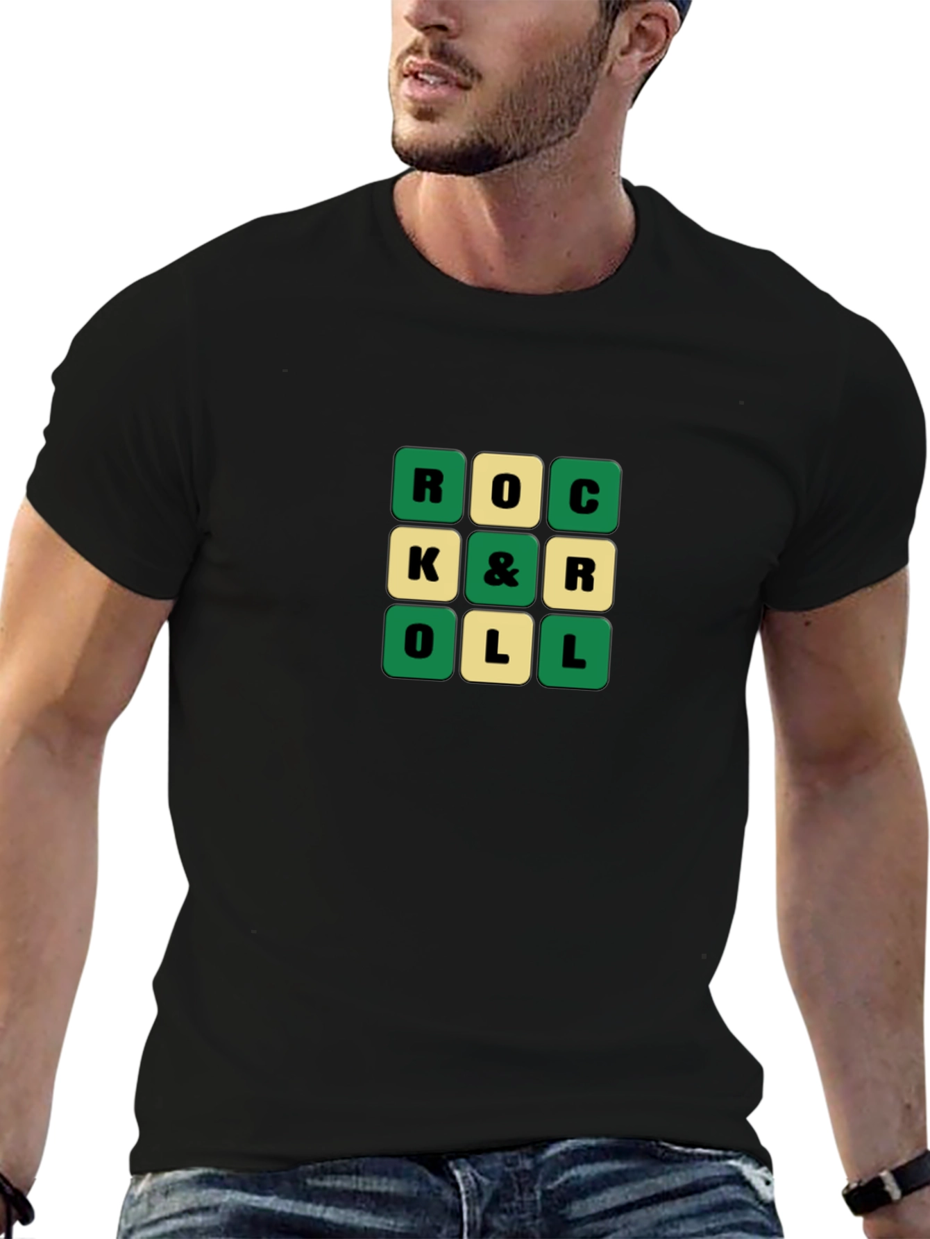 Retro Rock & Roll Word Game T-Shirt