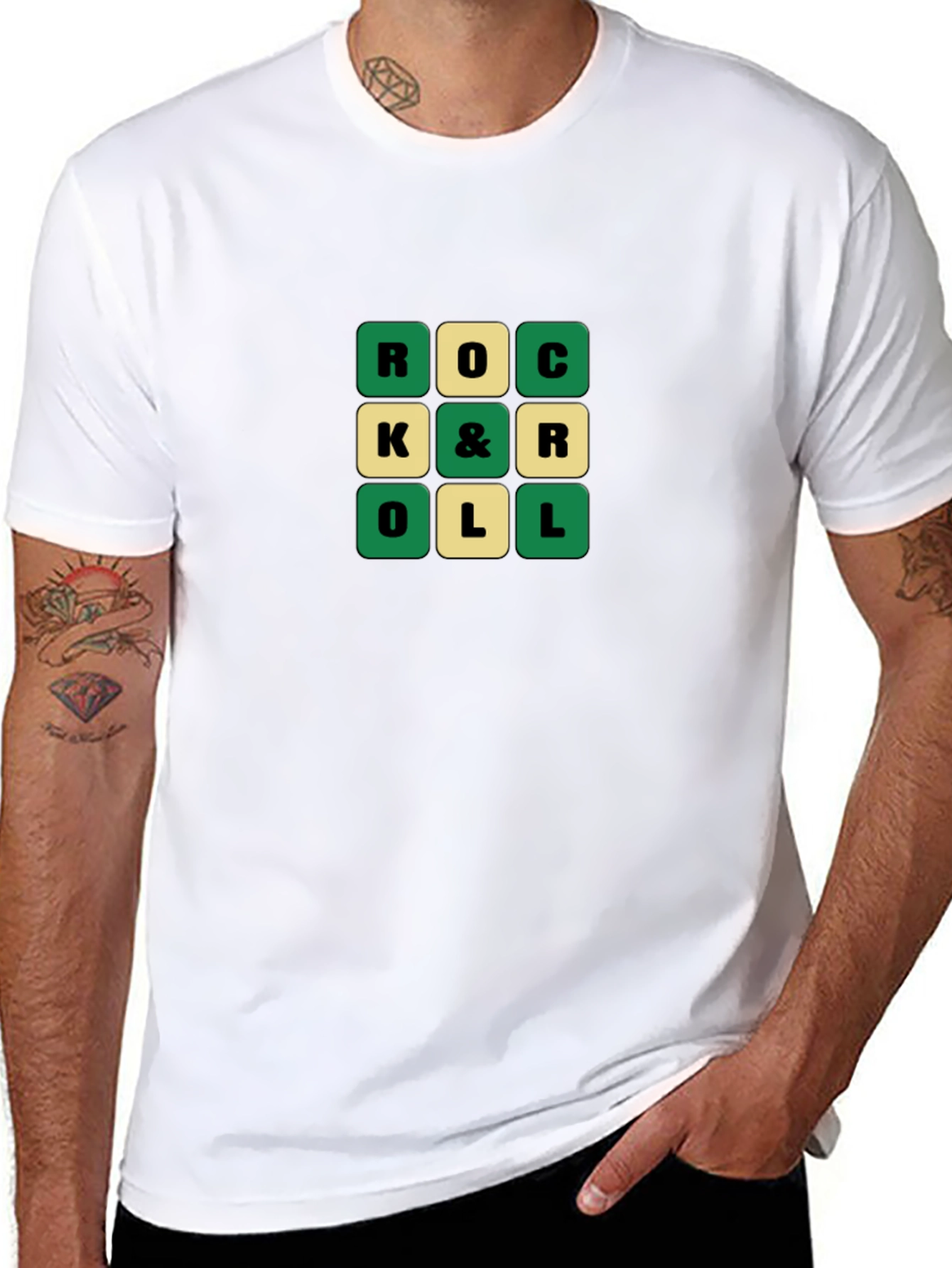 Retro Rock & Roll Word Game T-Shirt