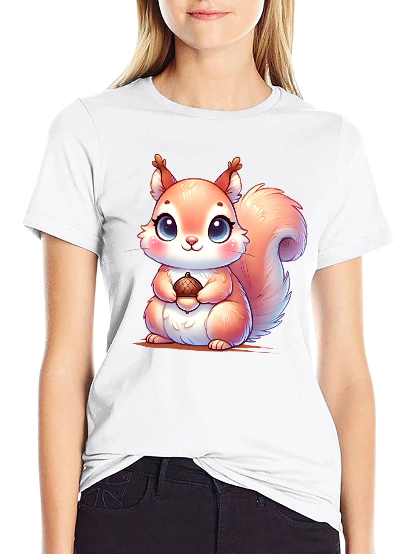 Cute Squirrel Graphic T-Shirt - Soft Cotton Tee