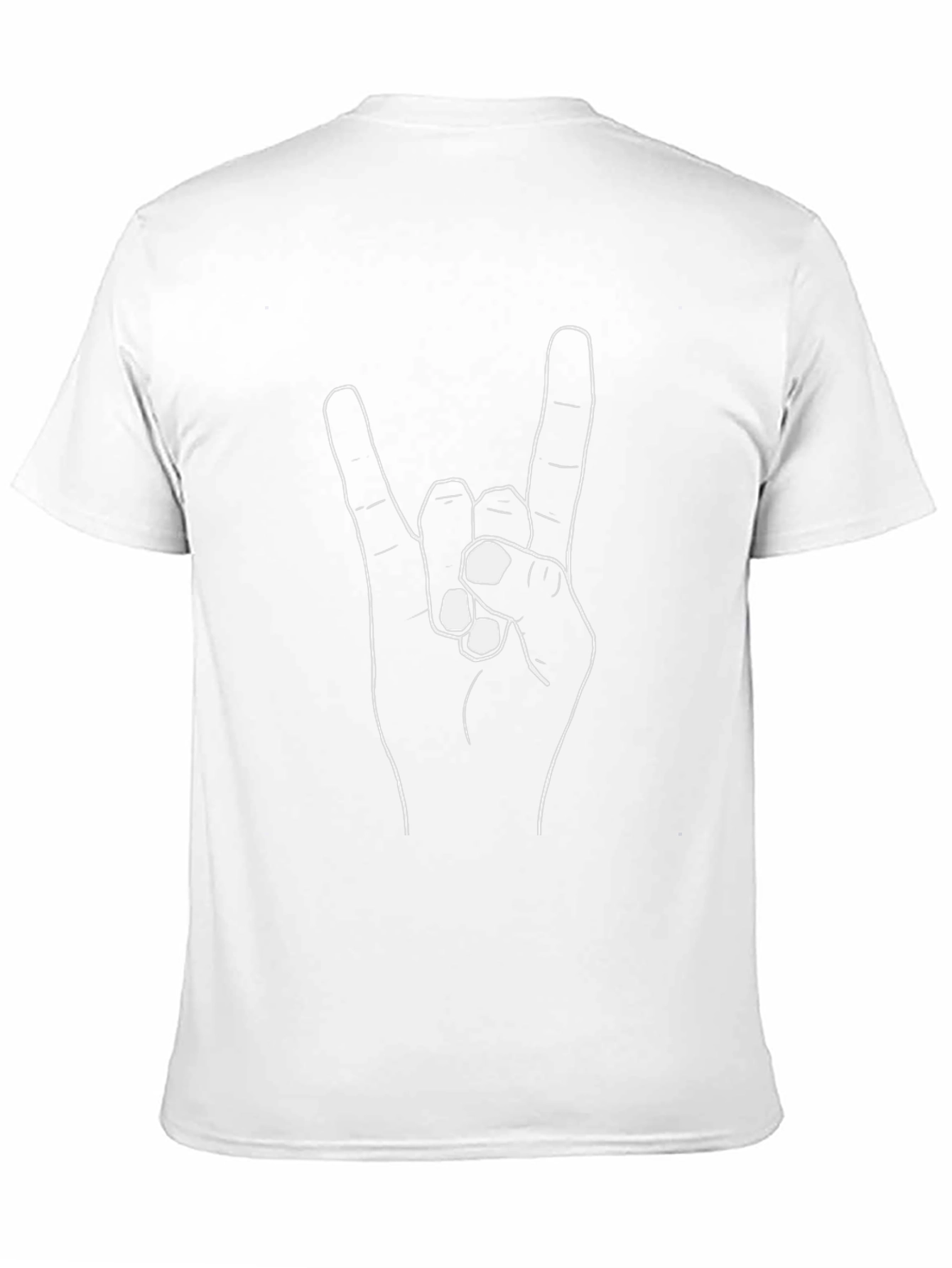 Rock On Hand Sign T-Shirt - Classic Black Tee