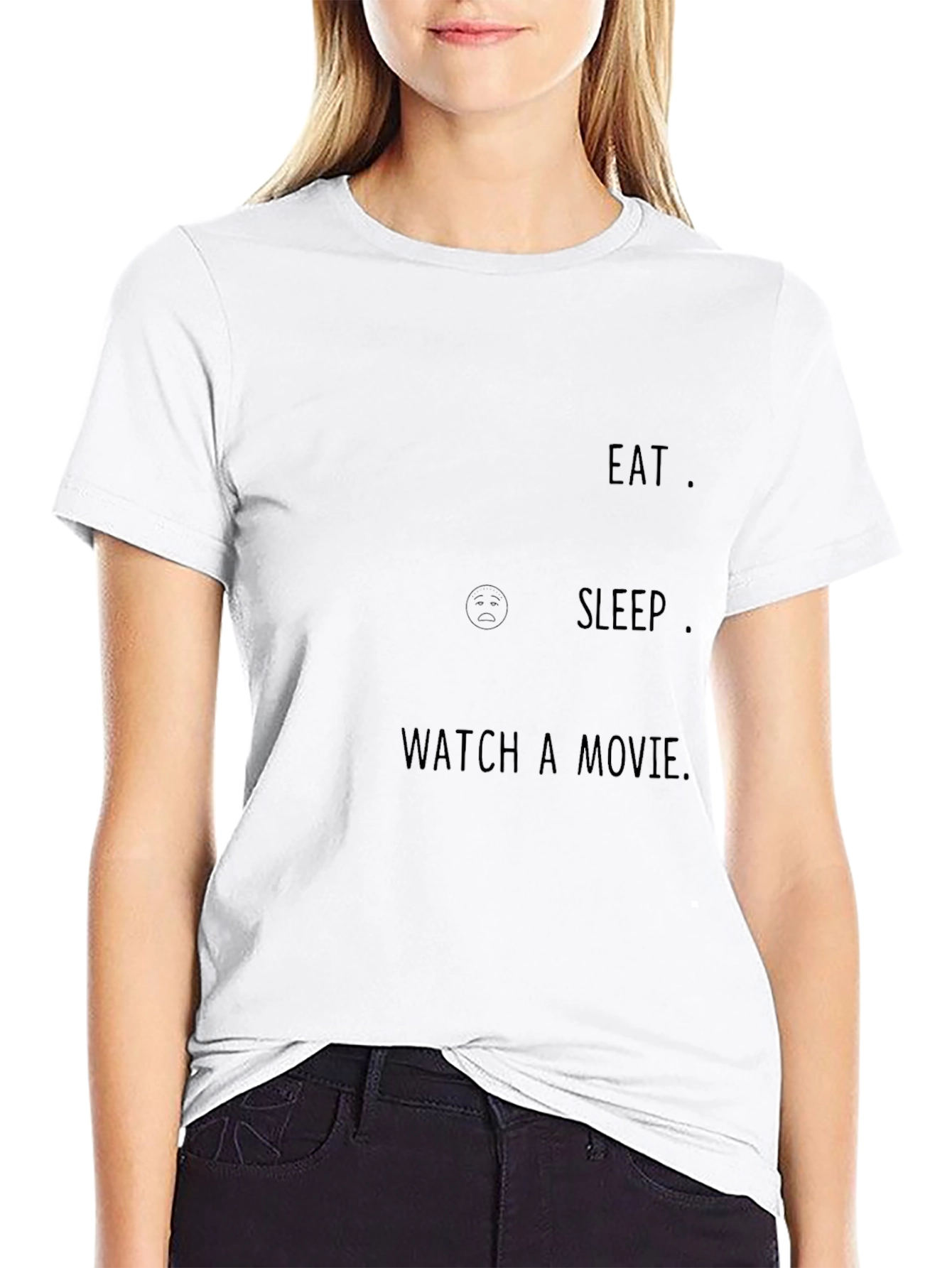 Eat Sleep Watch Movie Graphic Tee