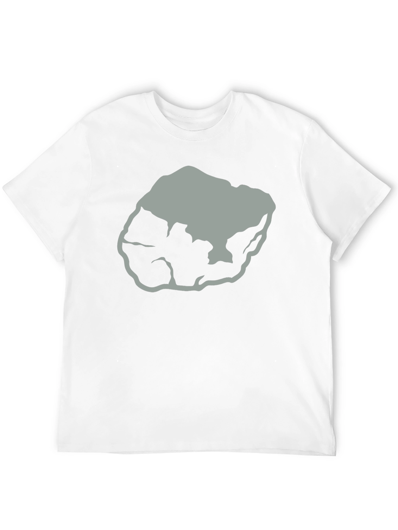 Abstract Rock Graphic Tee - Black Cotton T-Shirt