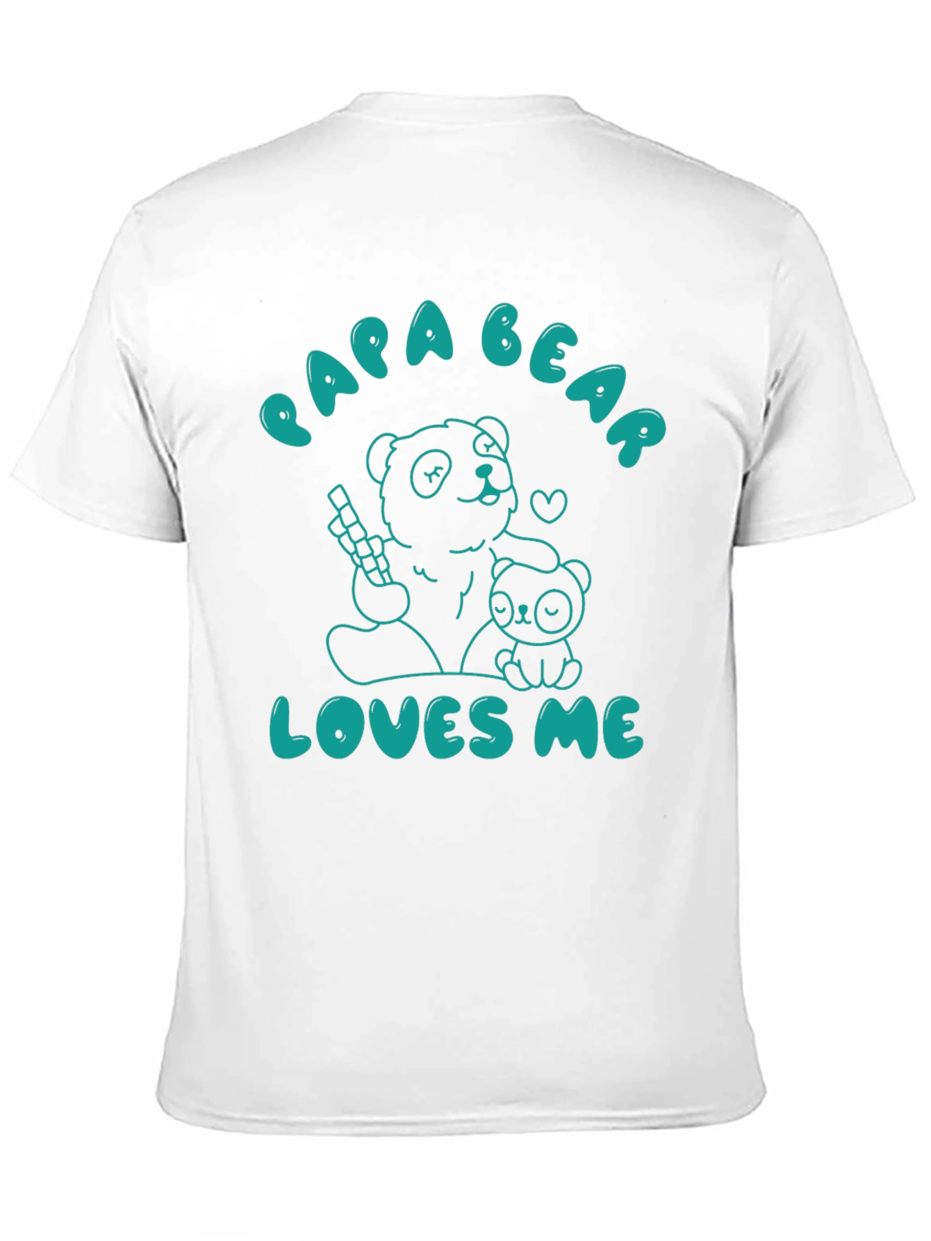 Papa Bear Loves Me T-Shirt Cute Panda Tee