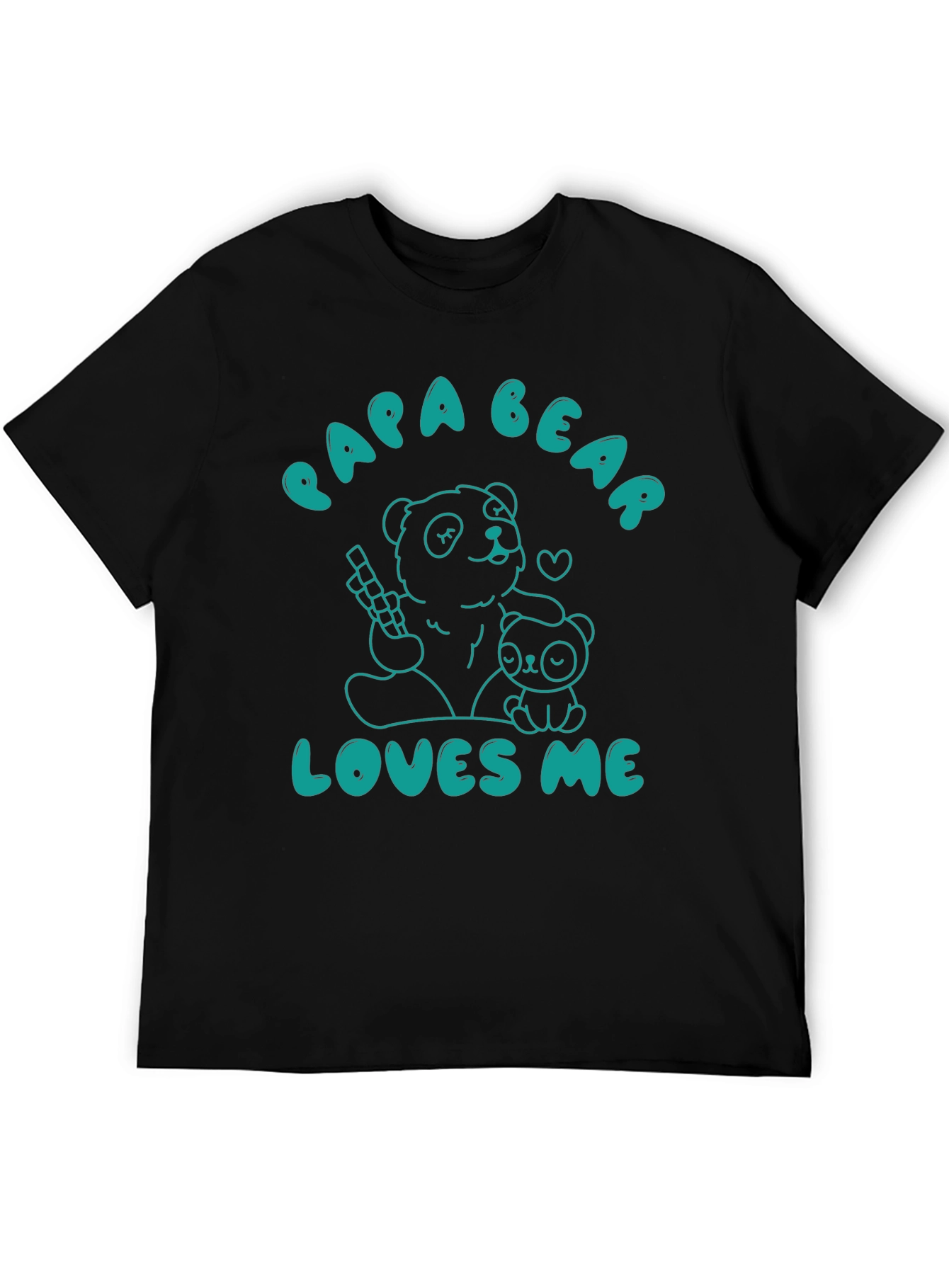 Papa Bear Loves Me T-Shirt Cute Panda Tee