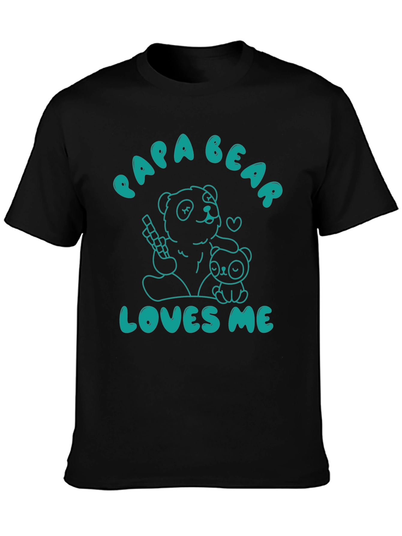 Papa Bear Loves Me T-Shirt Cute Panda Tee
