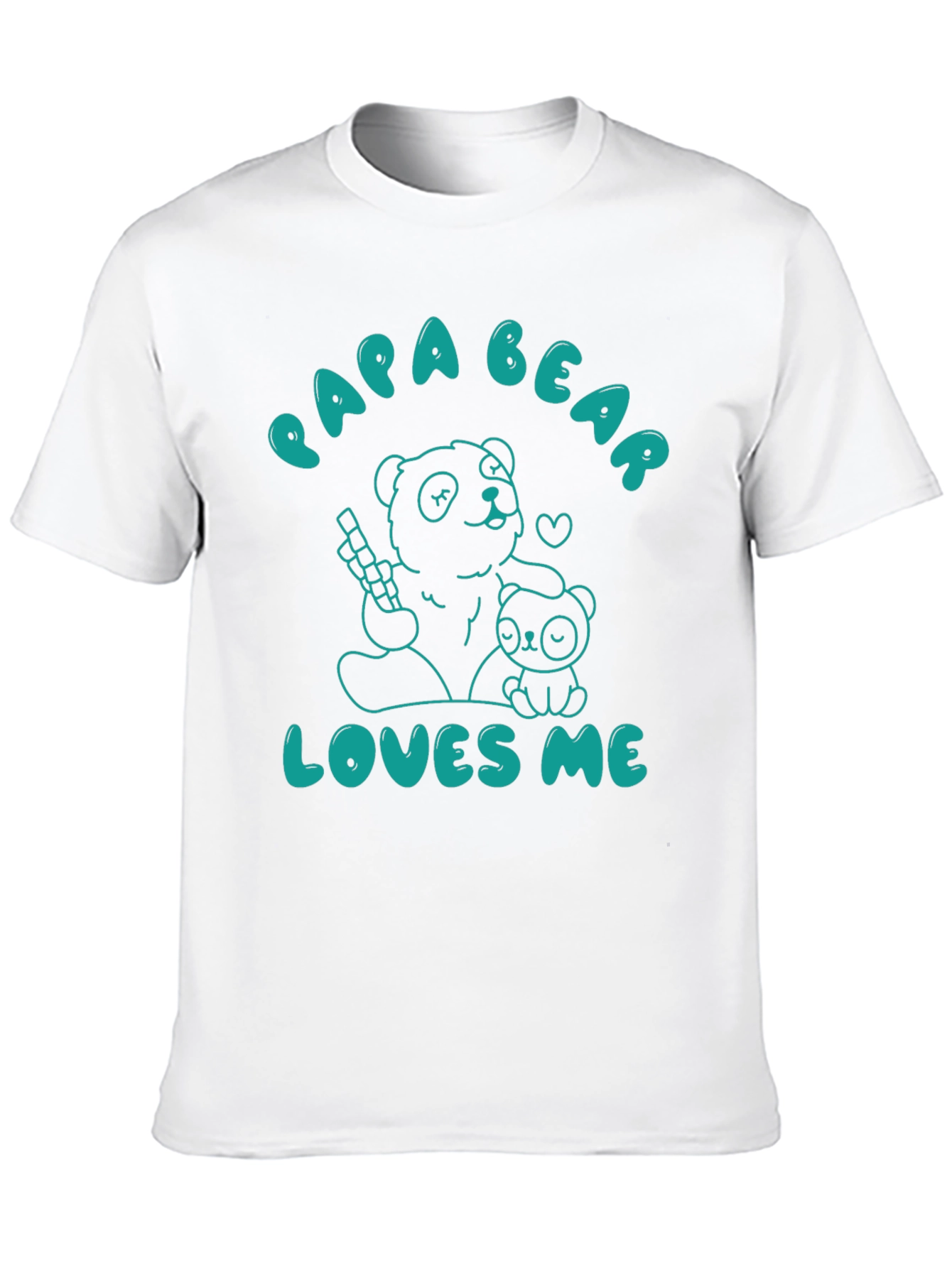 Papa Bear Loves Me T-Shirt Cute Panda Tee