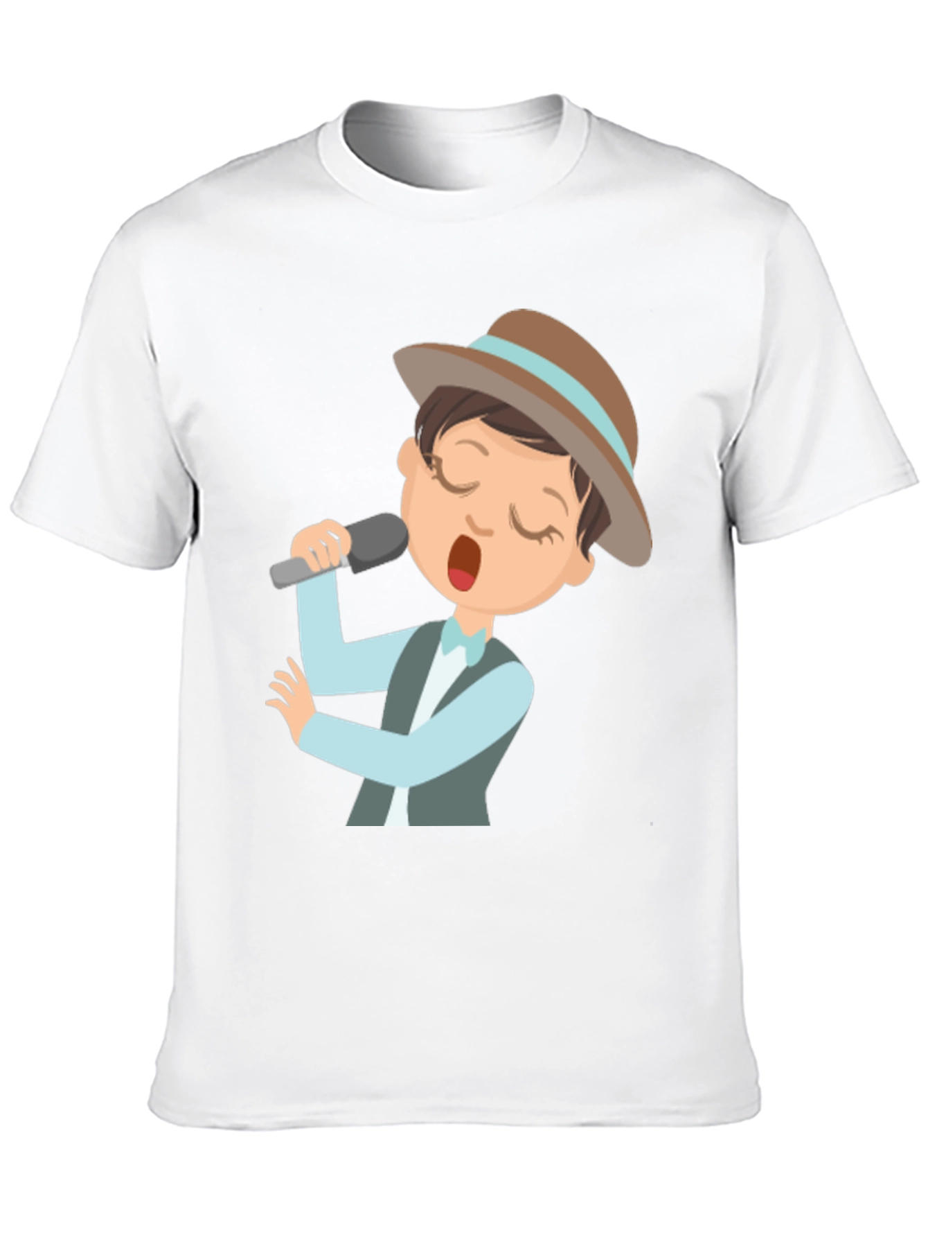 Singing Cartoon Character Black T-shirt
