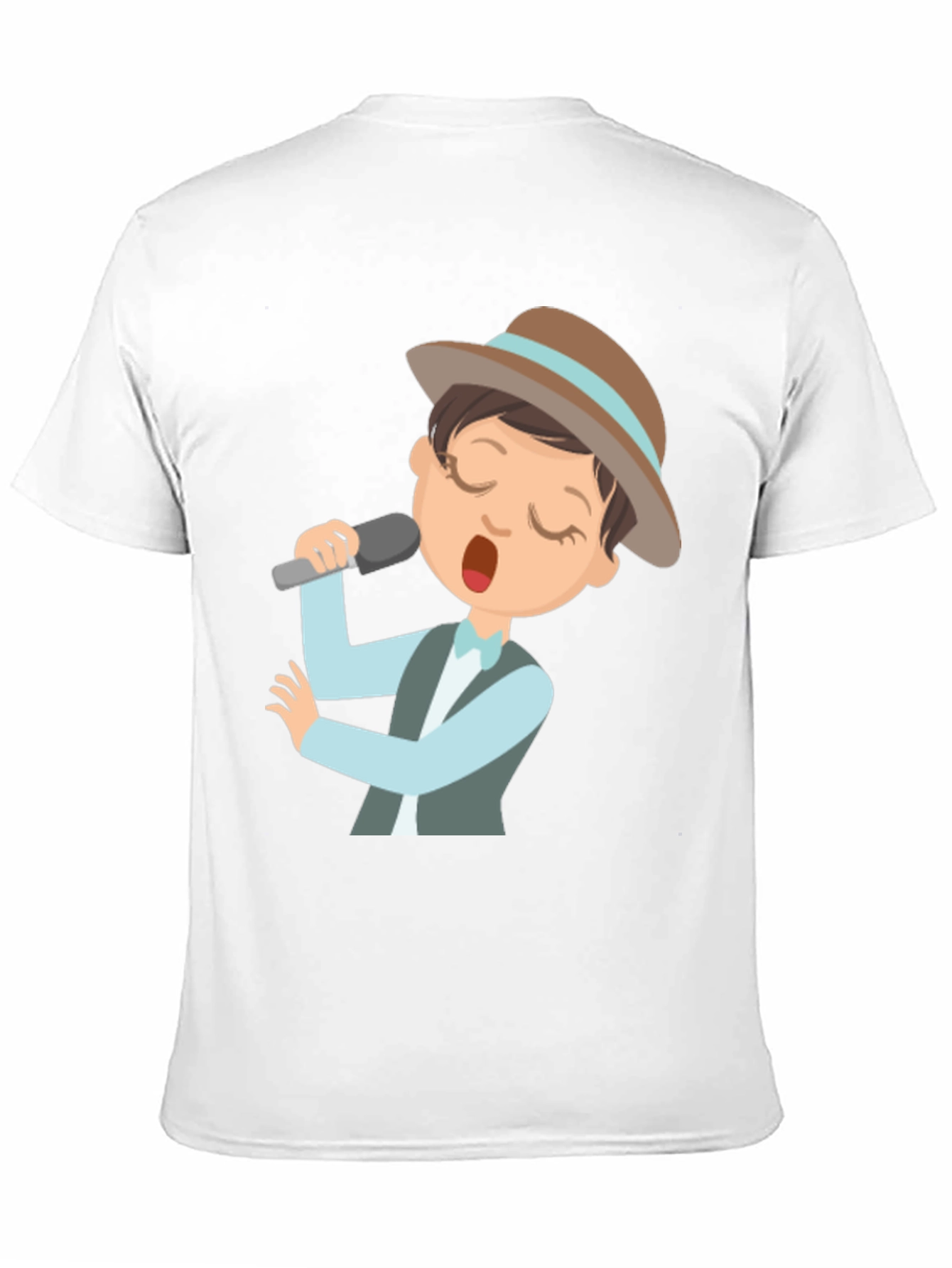 Singing Cartoon Character Black T-shirt
