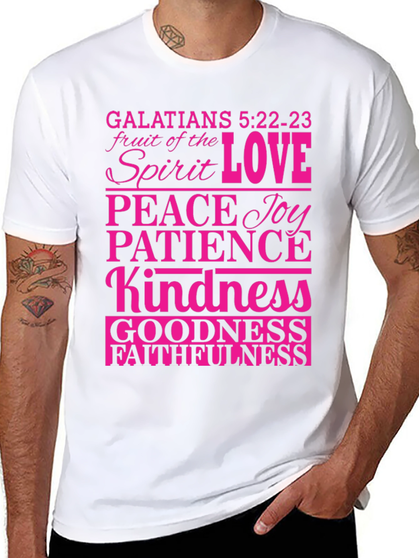 Fruit of the Spirit Bible Verse Graphic T-Shirt