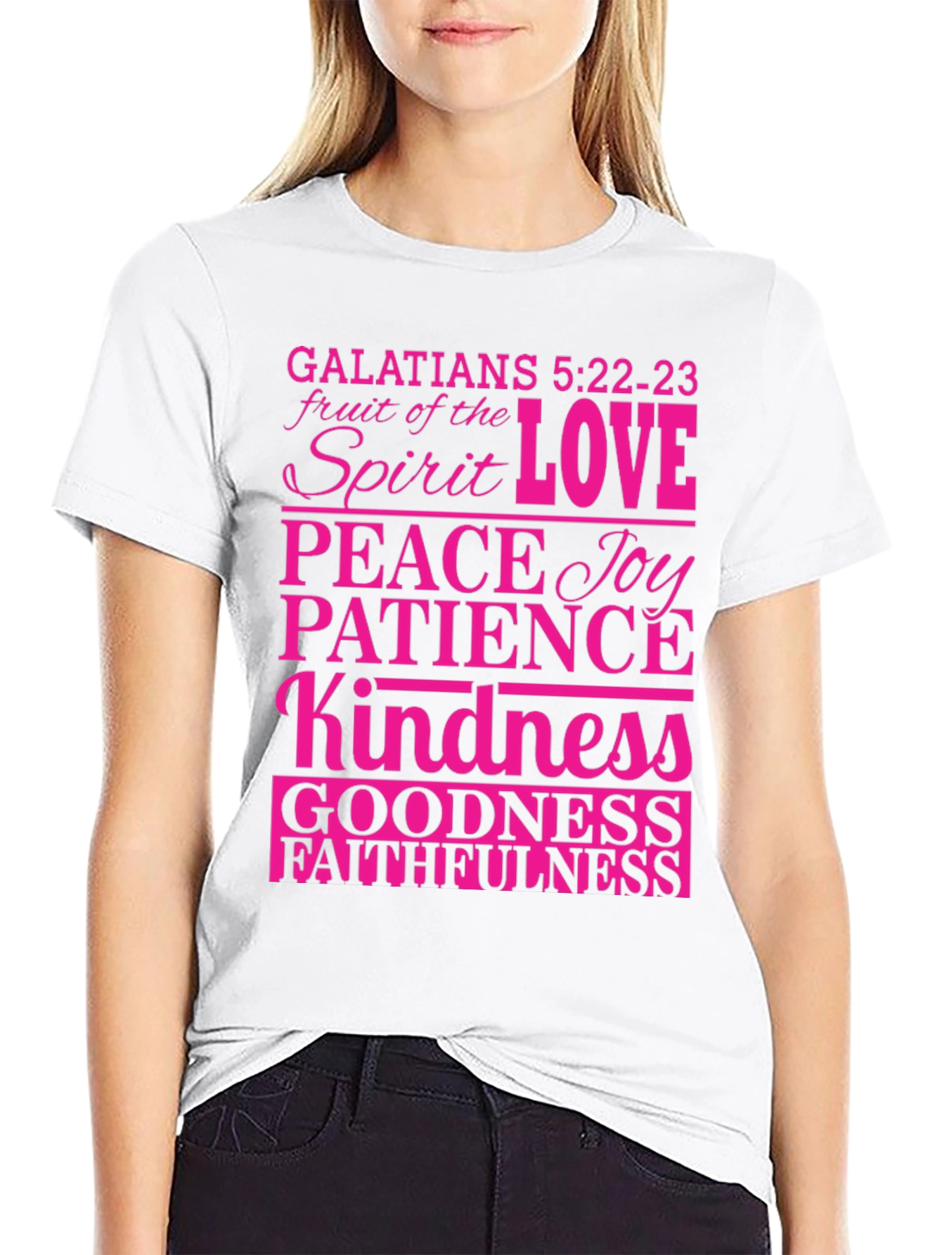 Fruit of the Spirit Bible Verse Graphic T-Shirt