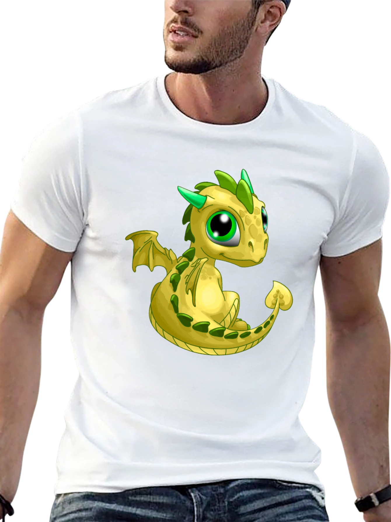 Cute Dragon Graphic Tee - Black T-Shirt