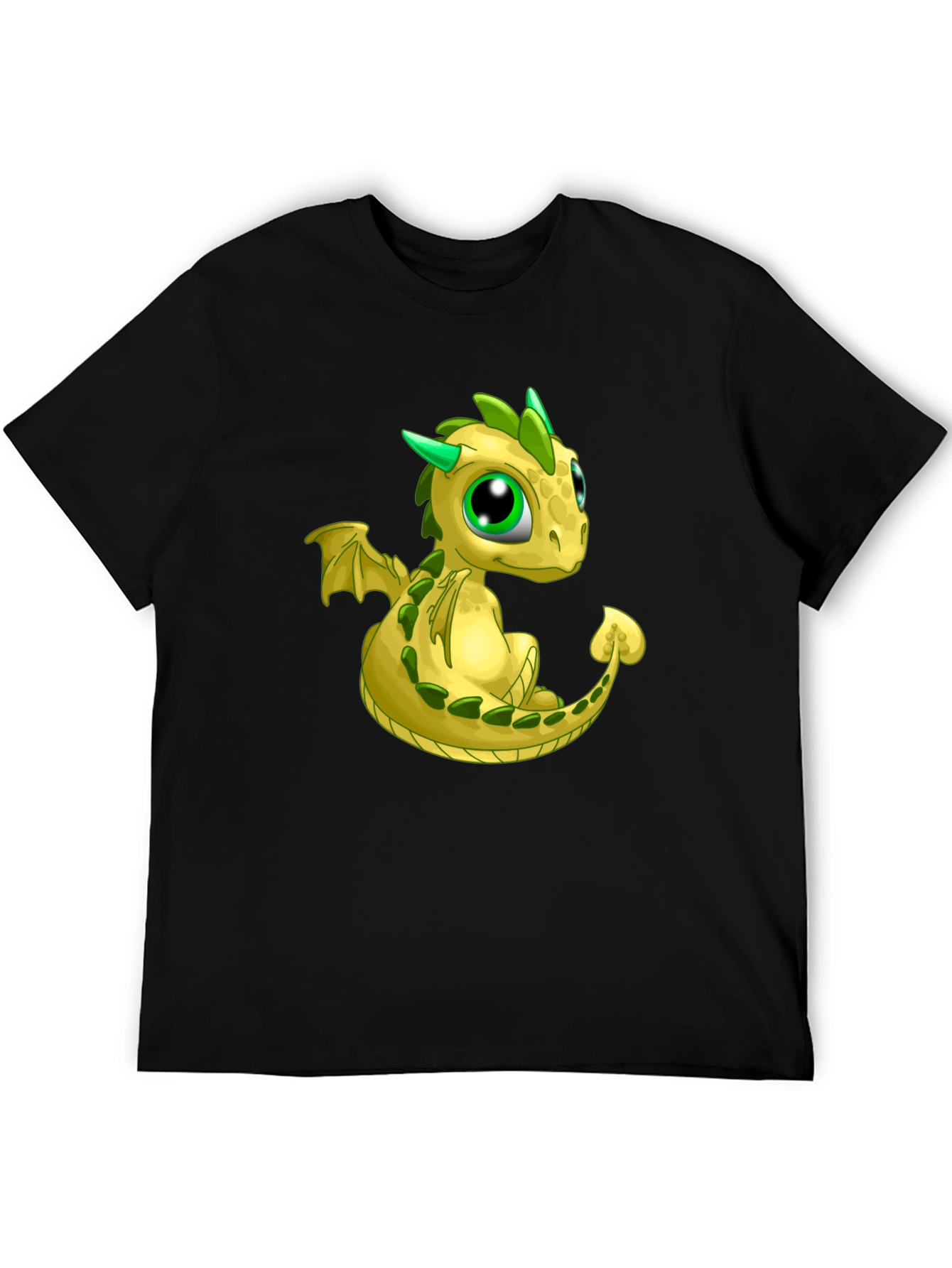 Cute Dragon Graphic Tee - Black T-Shirt