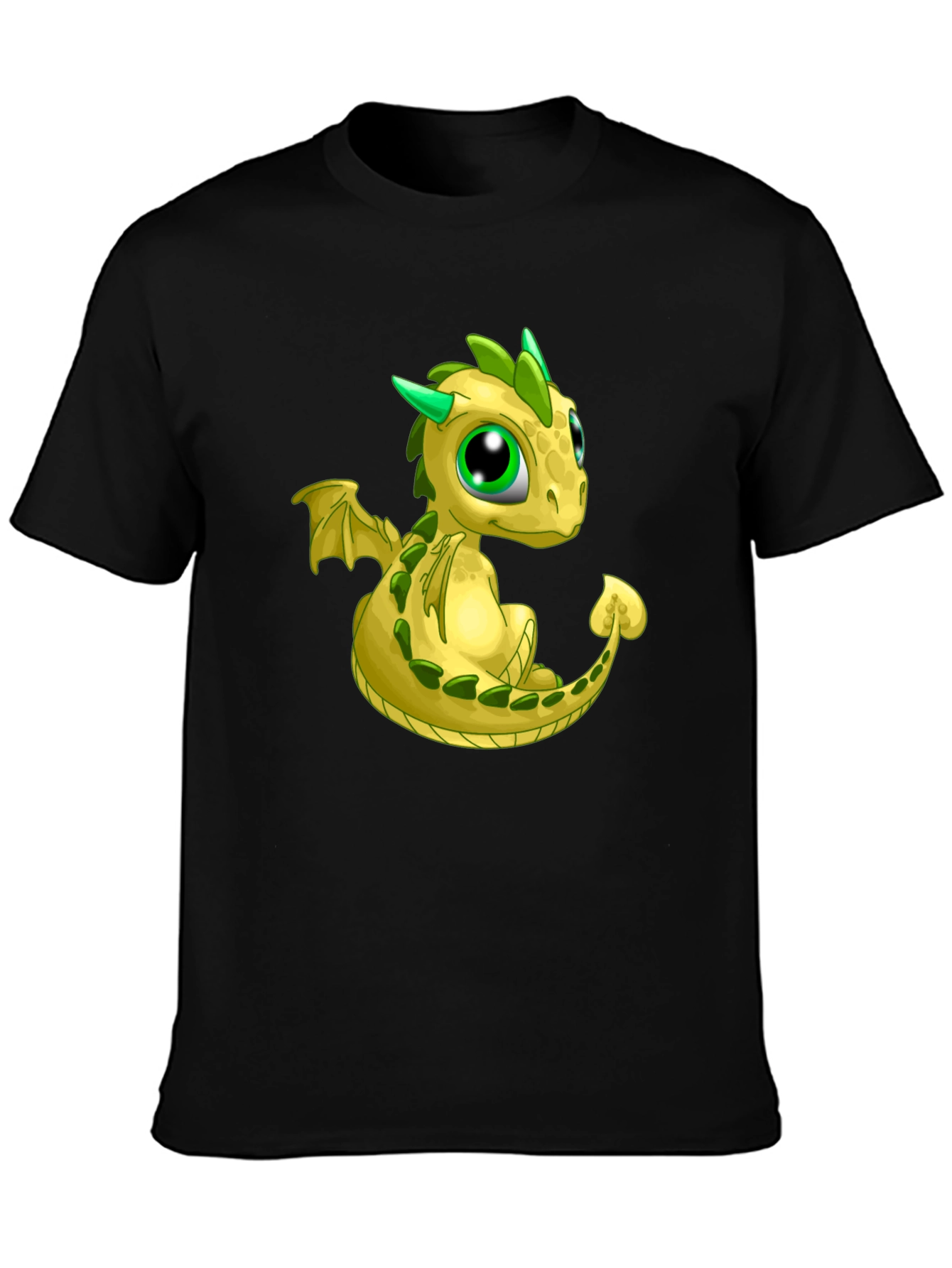 Cute Dragon Graphic Tee - Black T-Shirt