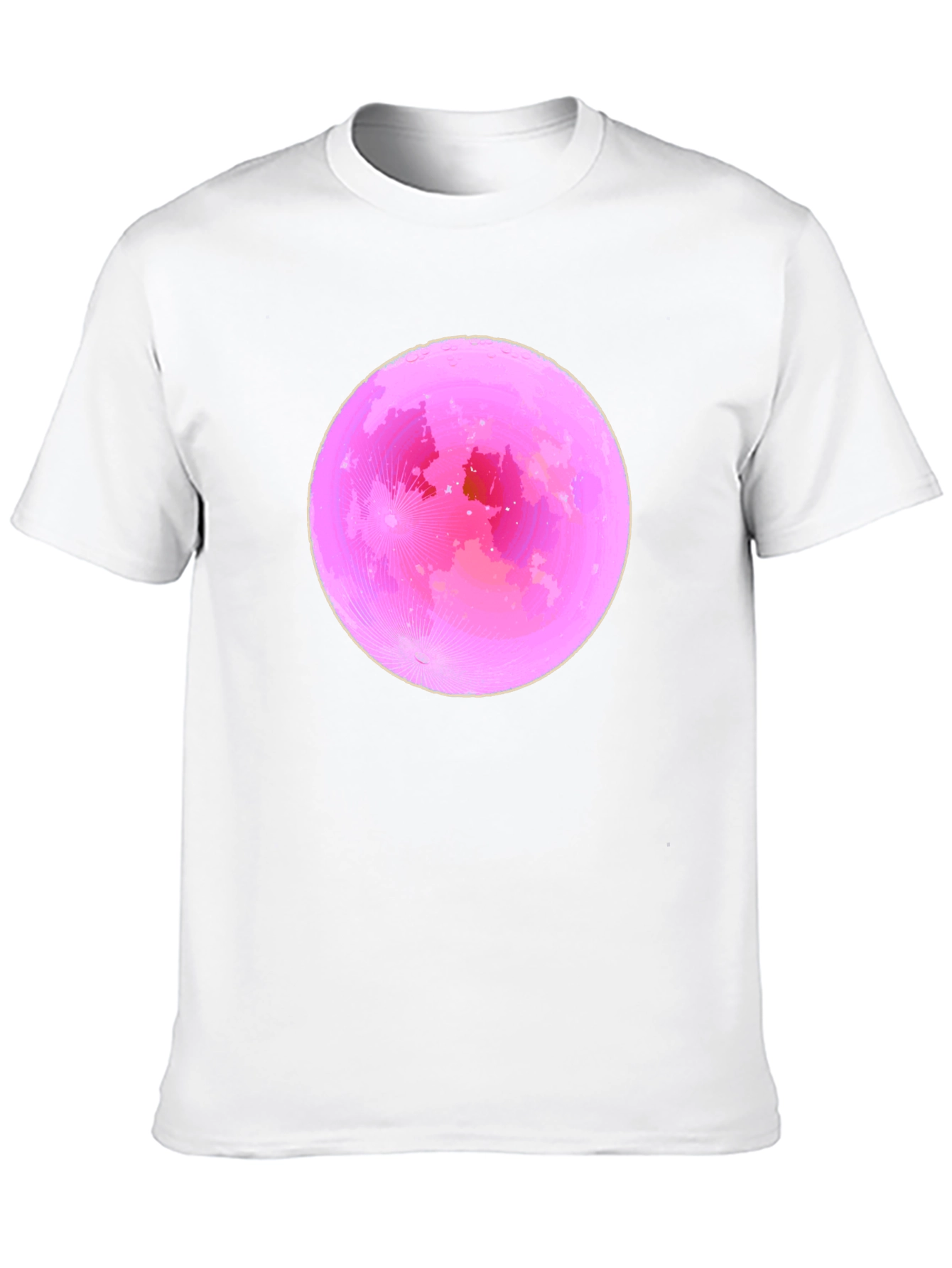 Pink Moon Graphic Tee - Soft Black Cotton T-Shirt