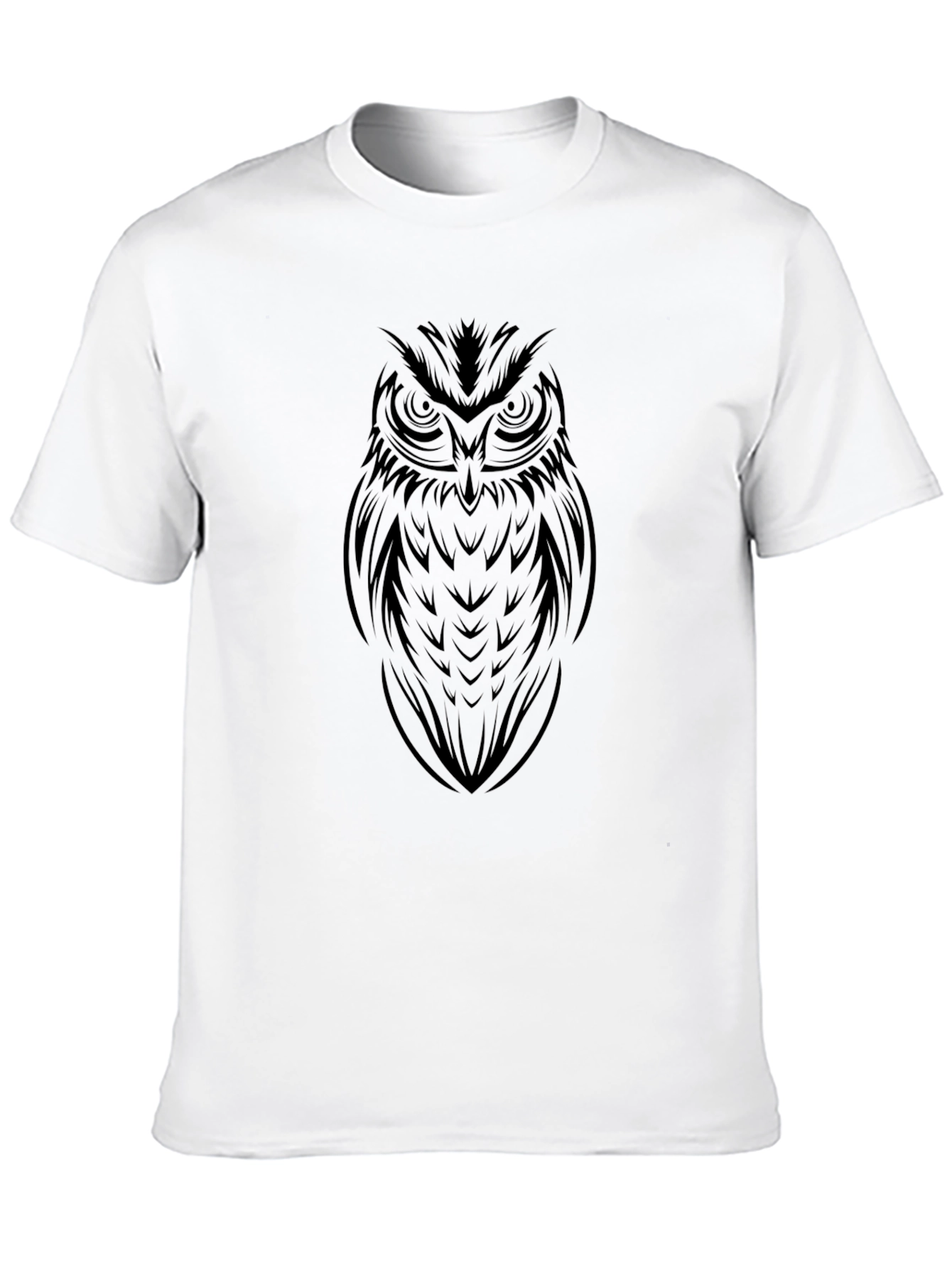 Black Owl Graphic Tee - Mens Casual T-Shirt