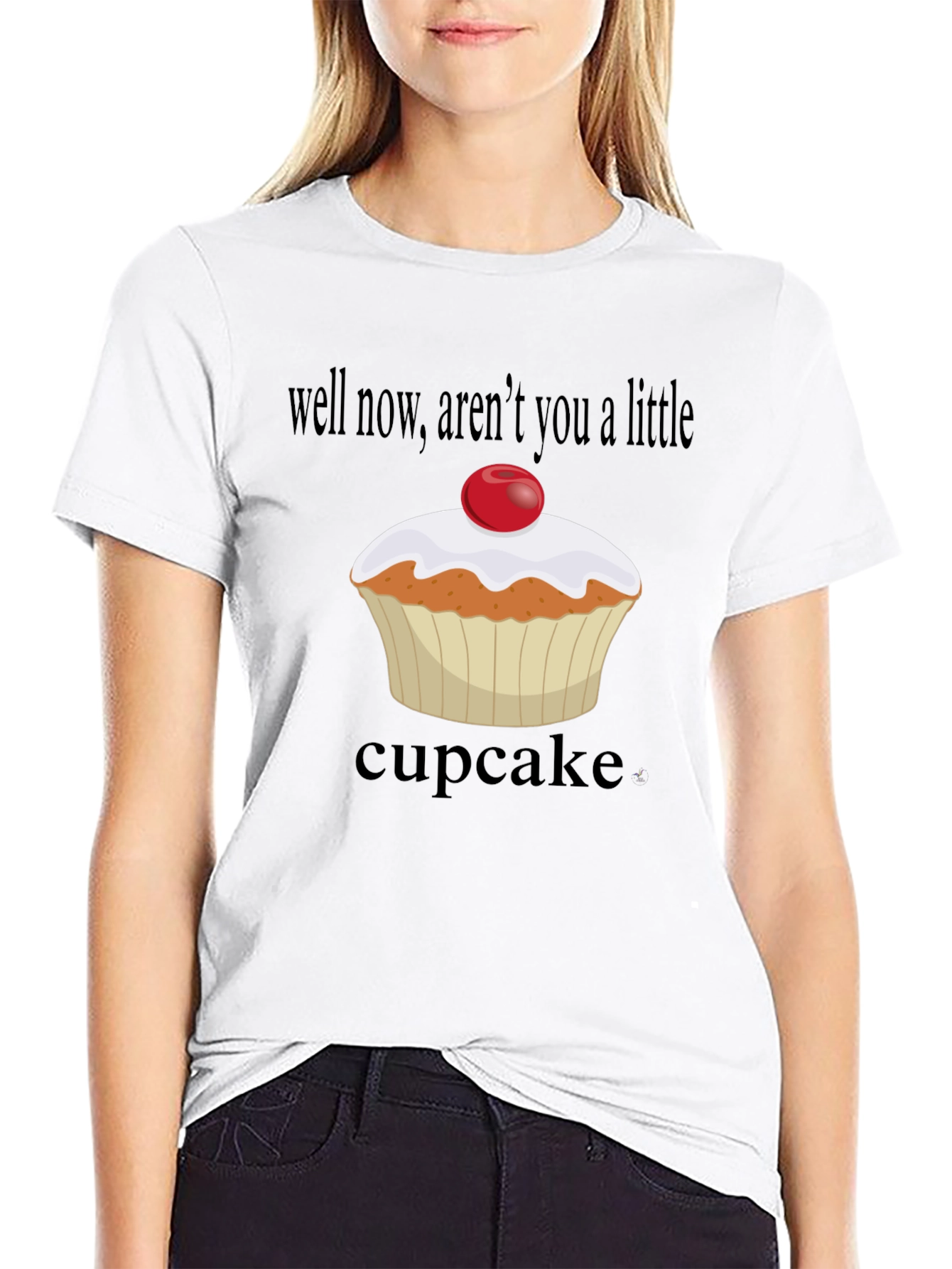 Cupcake T-Shirt: Arent You A Little Cupcake? Black Tee