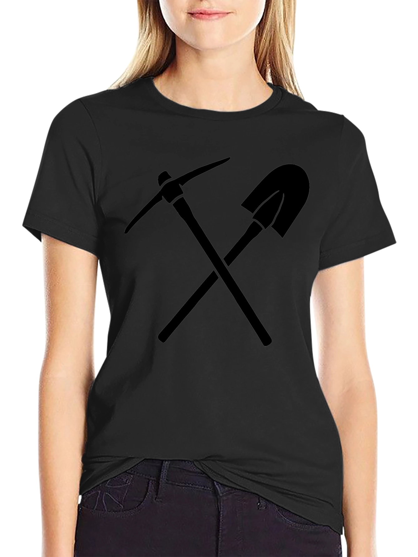 Pickaxe & Shovel Graphic Tee - Black