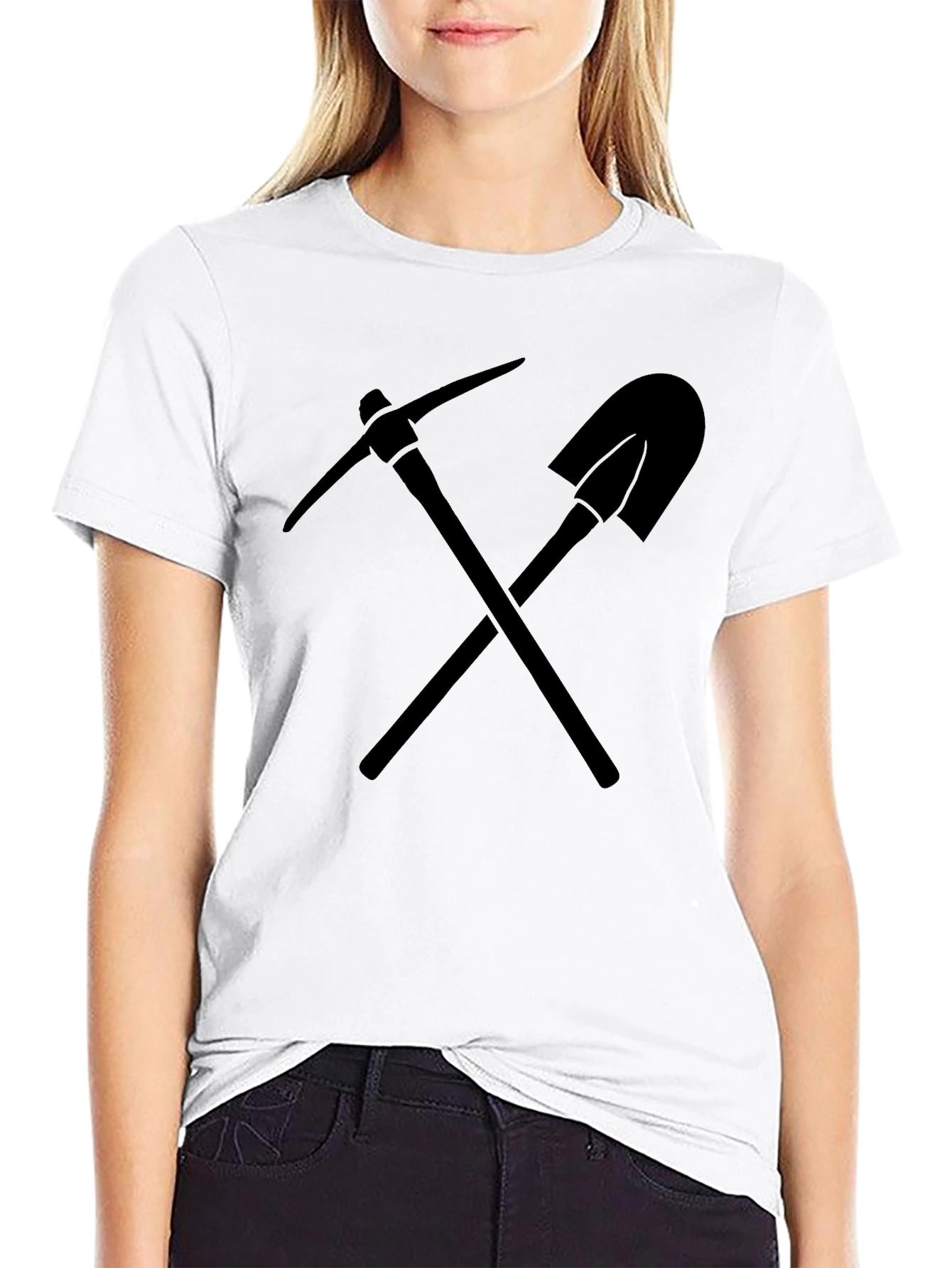 Pickaxe & Shovel Graphic Tee - Black