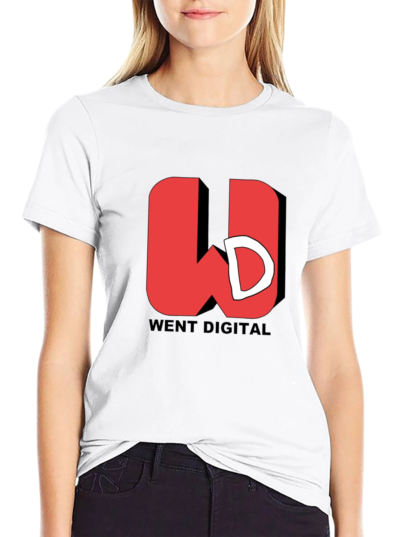 Went Digital Black Graphic T-Shirt