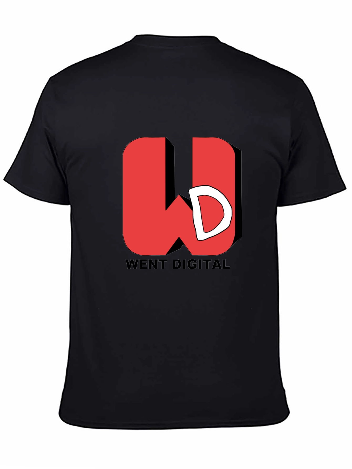 Went Digital Black Graphic T-Shirt