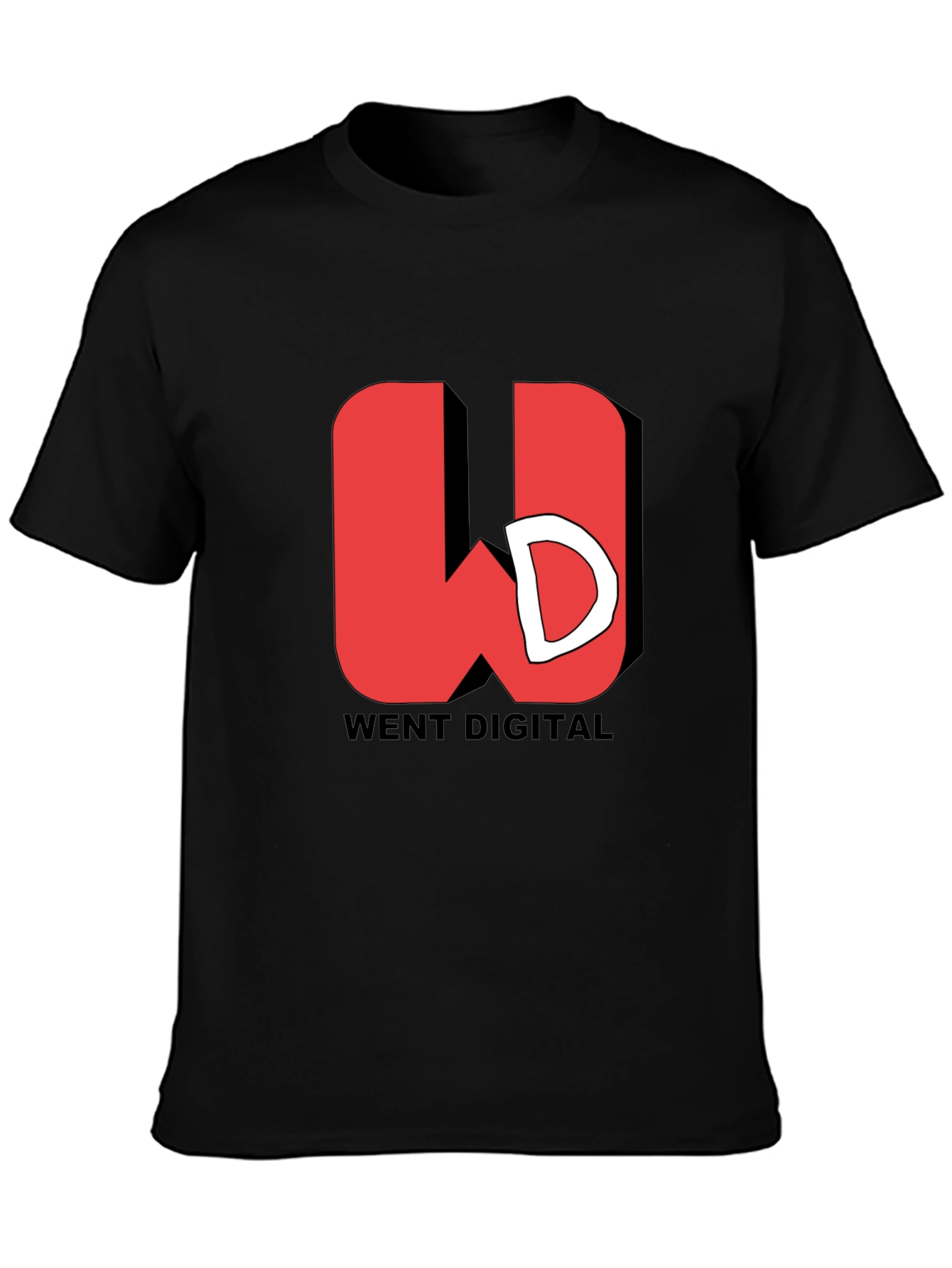 Went Digital Black Graphic T-Shirt