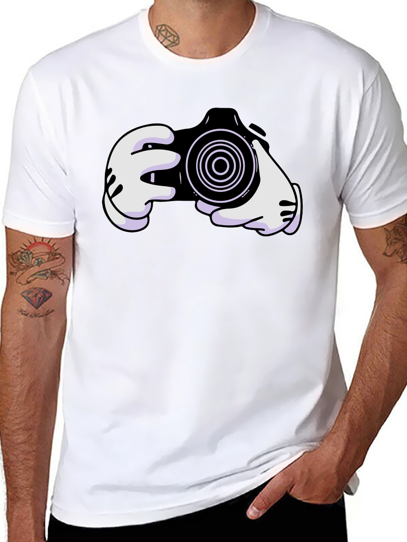 Cartoon Camera Graphic Tee - Unisex