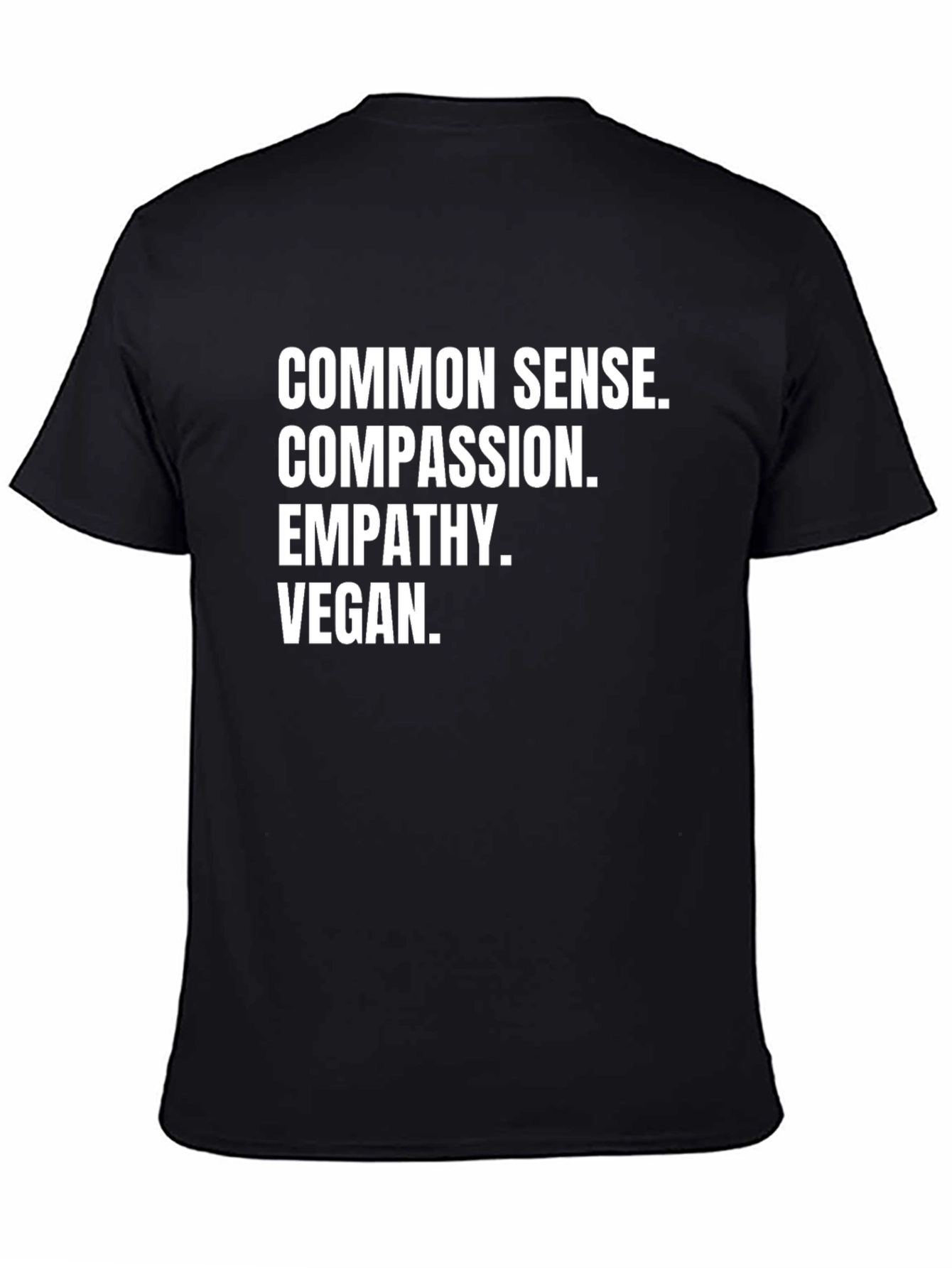 Common Sense Vegan T-Shirt - Black Graphic Tee