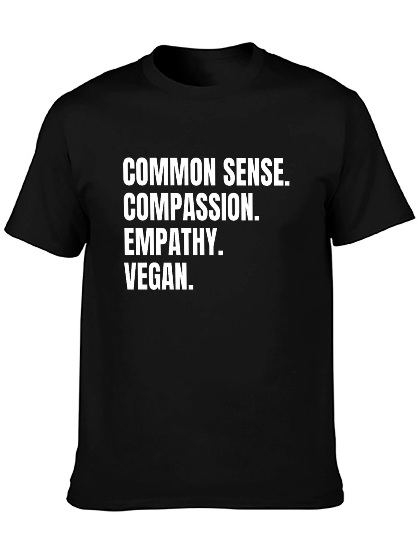 Common Sense Vegan T-Shirt - Black Graphic Tee