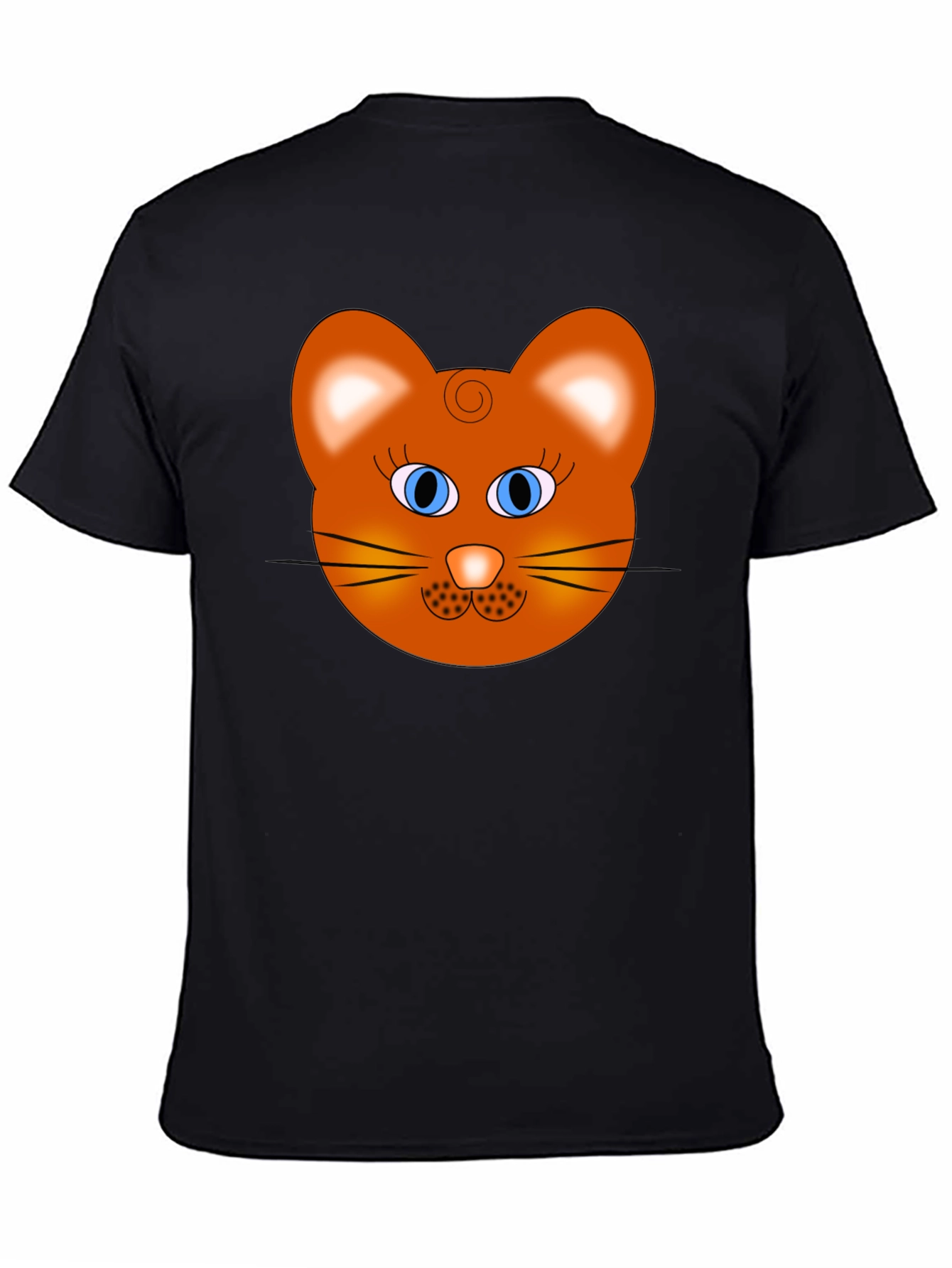 Funny Cat Face Graphic T-Shirt - Unisex Black Tee