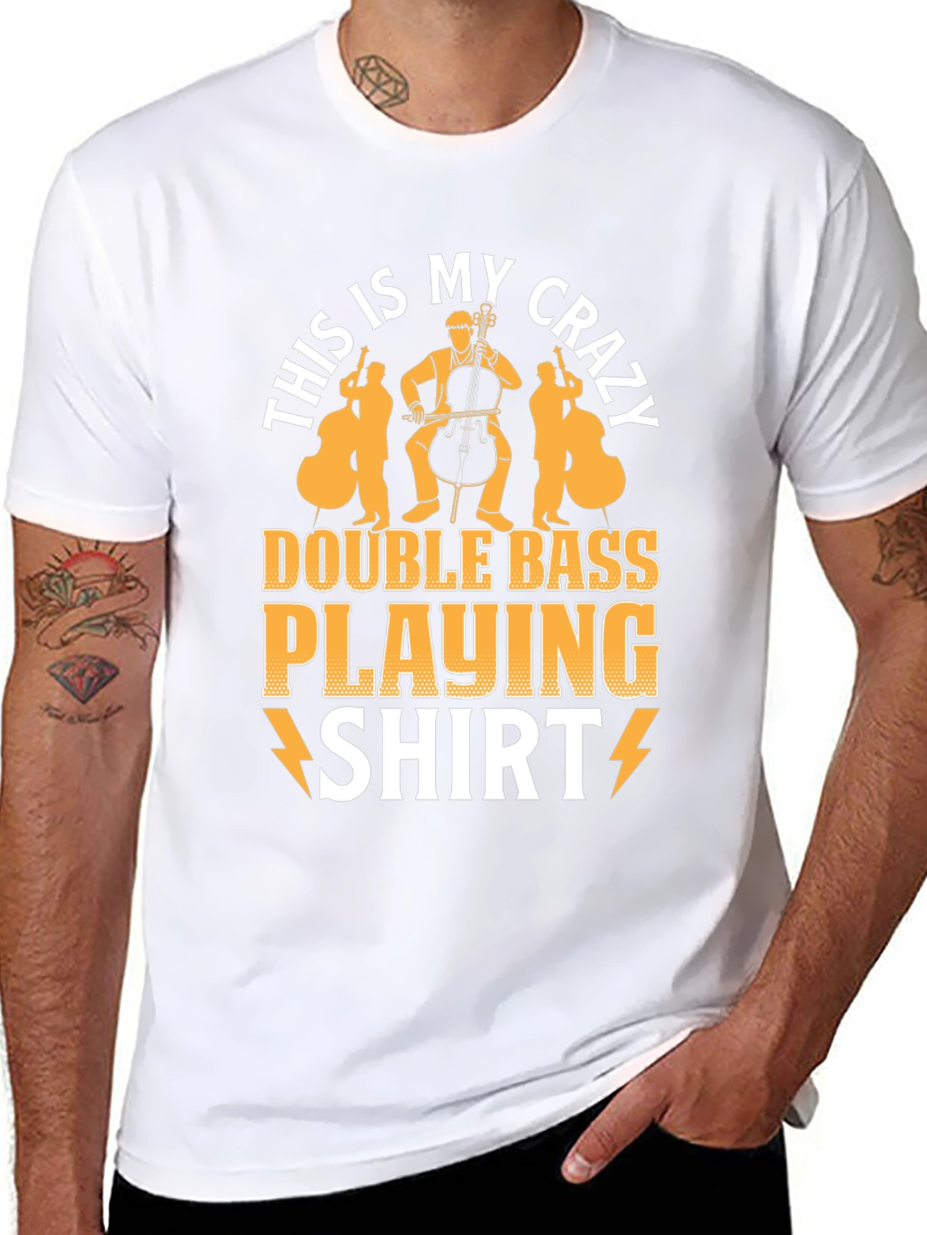 Crazy Double Bass Playing Shirt