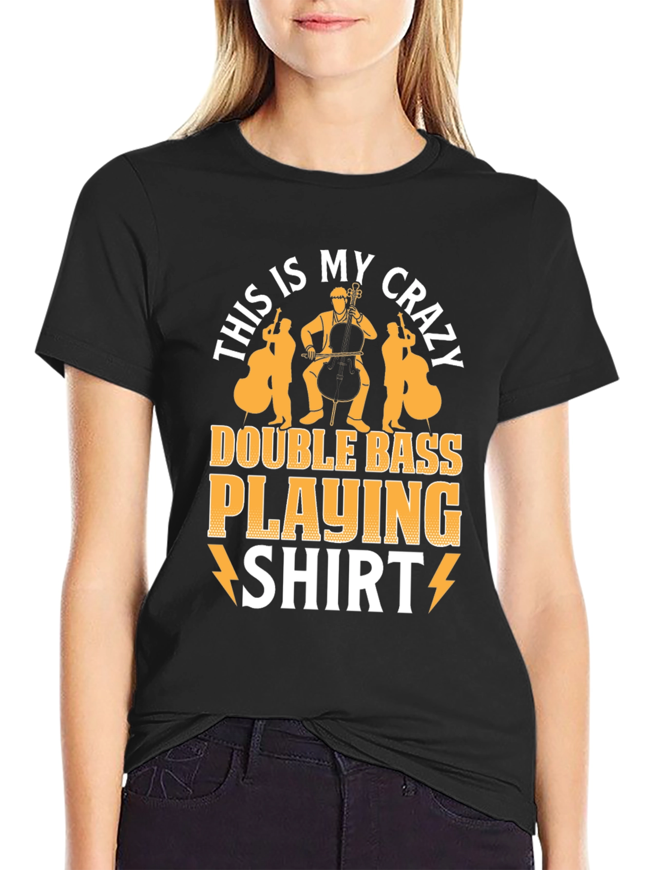 Crazy Double Bass Playing Shirt