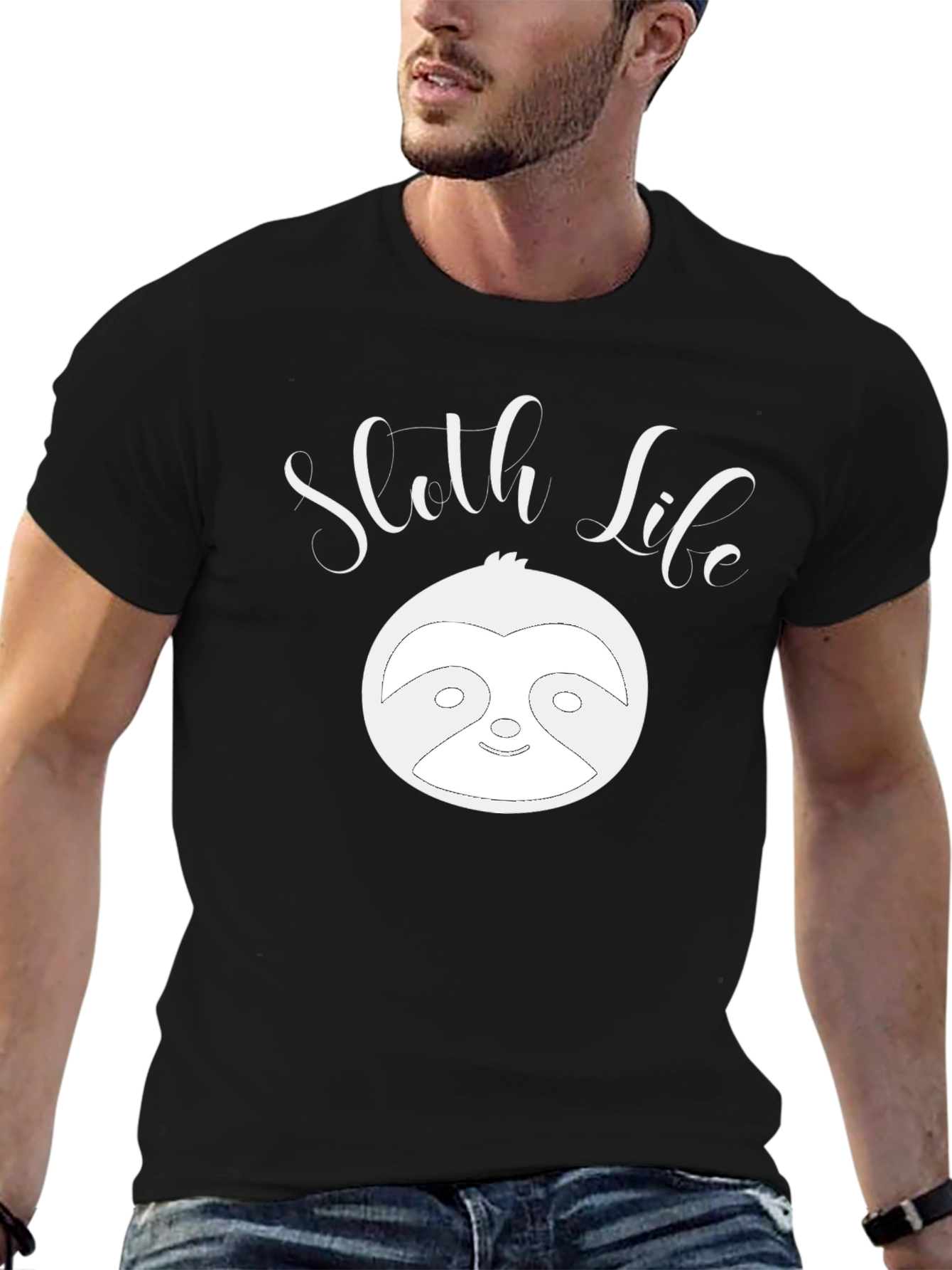 Sloth Life Graphic Tee - Black Unisex T-Shirt