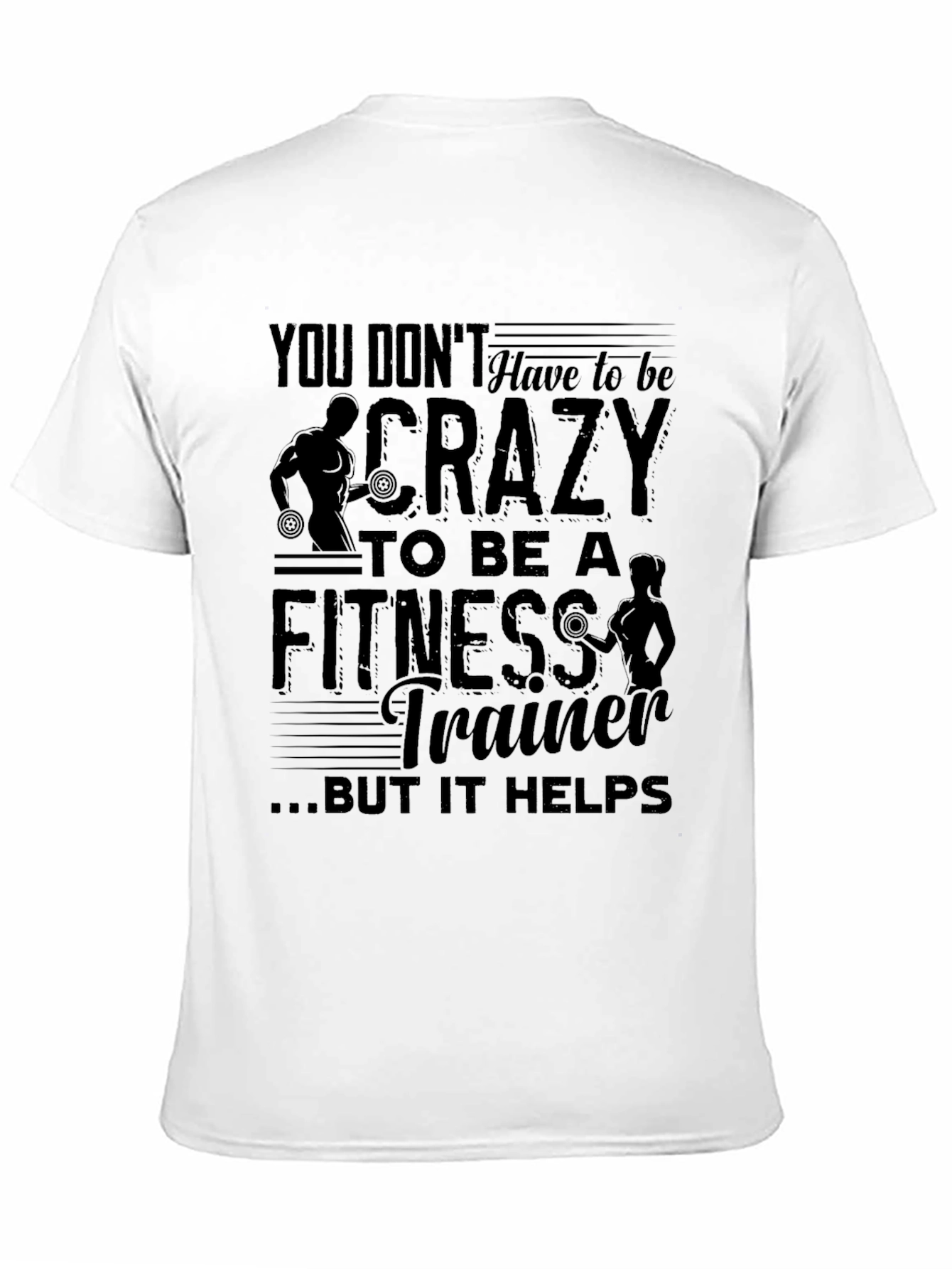 Crazy Fitness Trainer Black T-Shirt