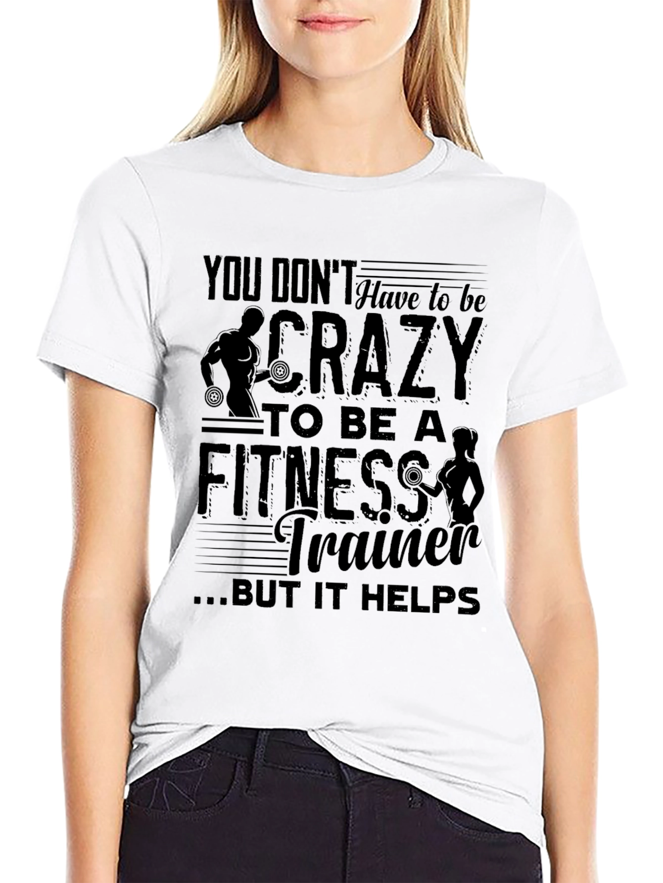 Crazy Fitness Trainer Black T-Shirt