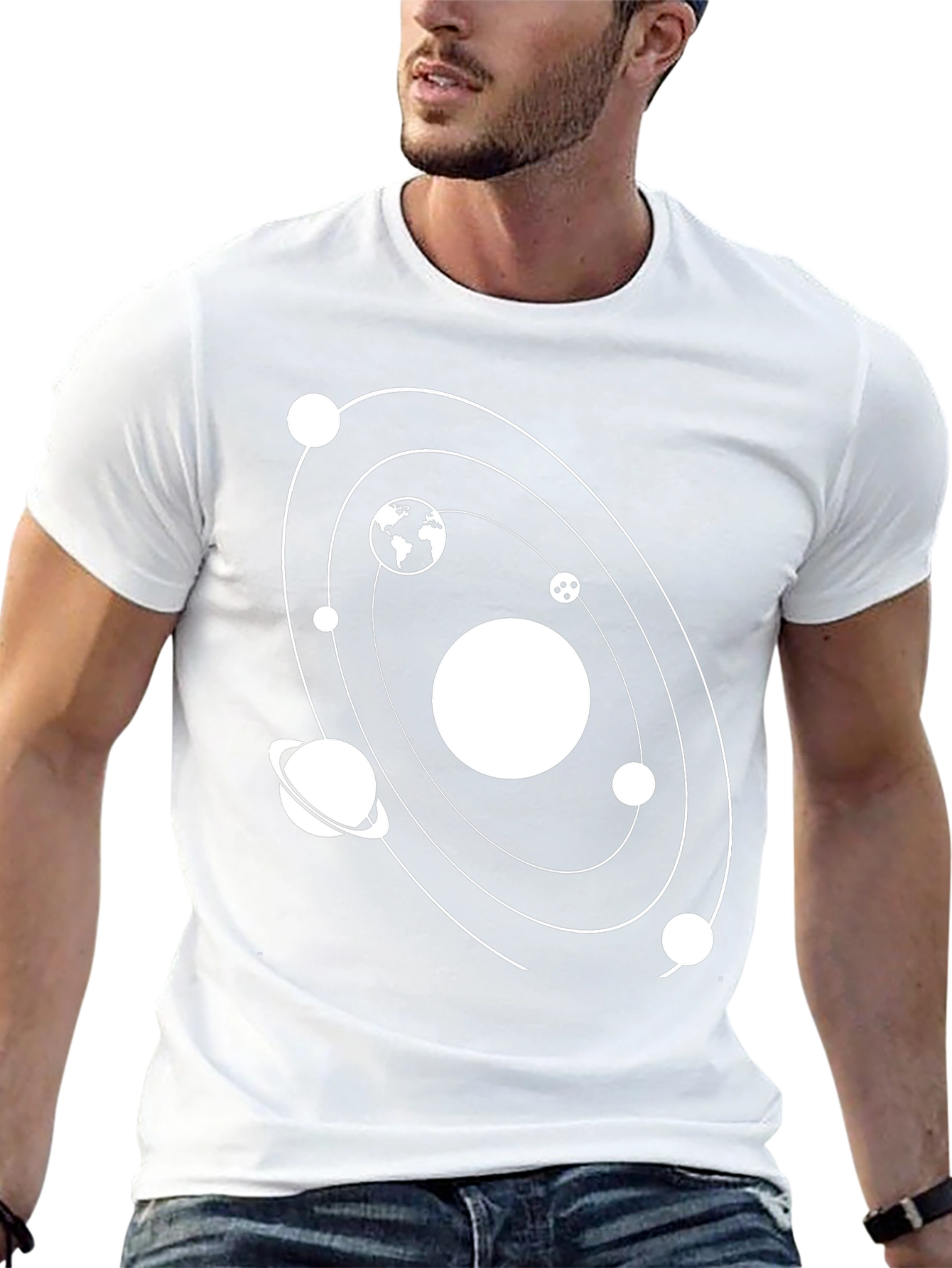 Solar System Graphic Tee - Unisex Black T-Shirt