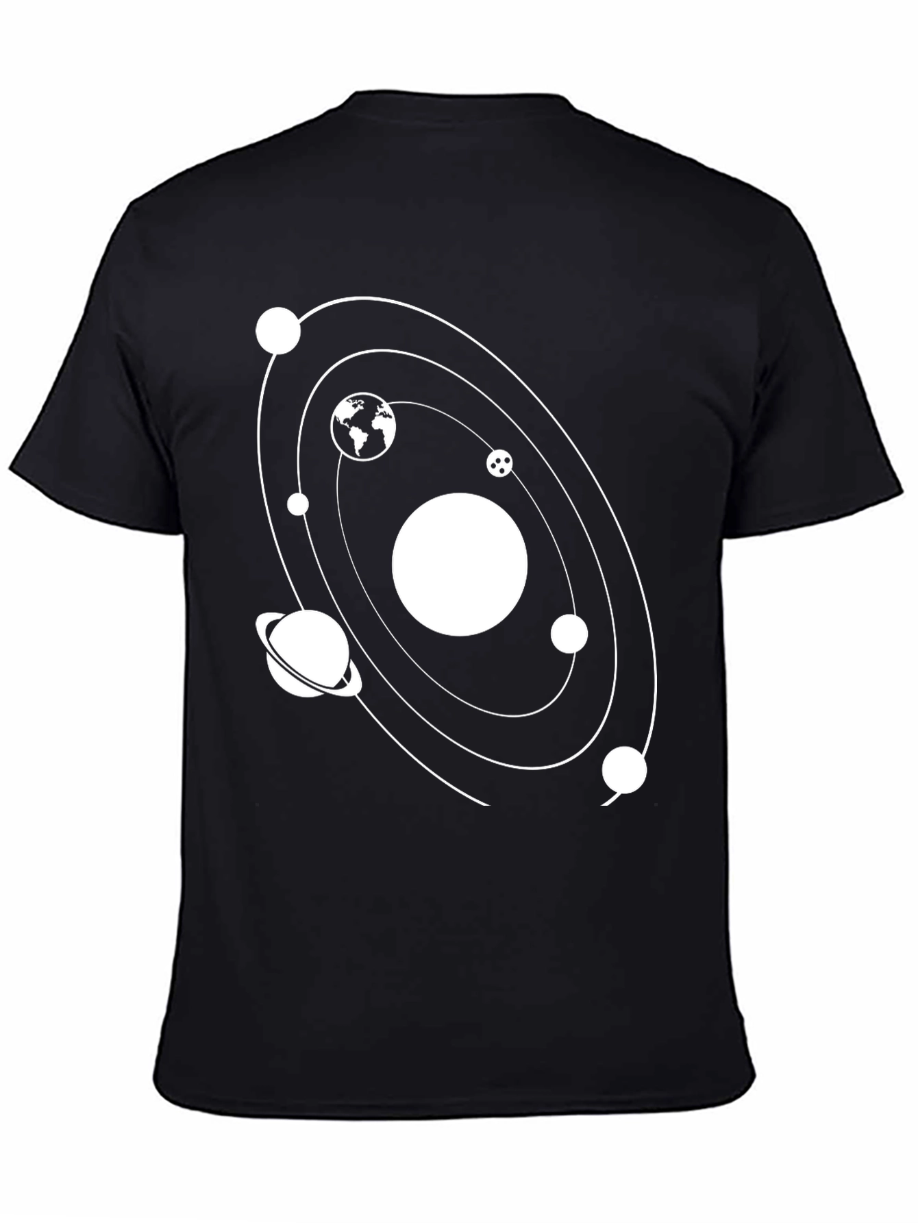 Solar System Graphic Tee - Unisex Black T-Shirt