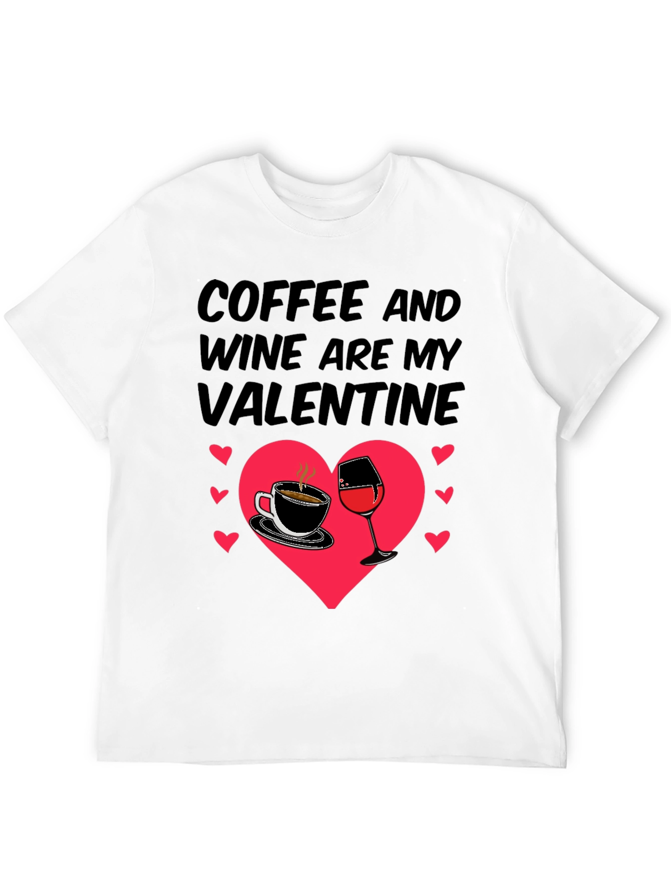Coffee and Wine Valentines Day Graphic Tee