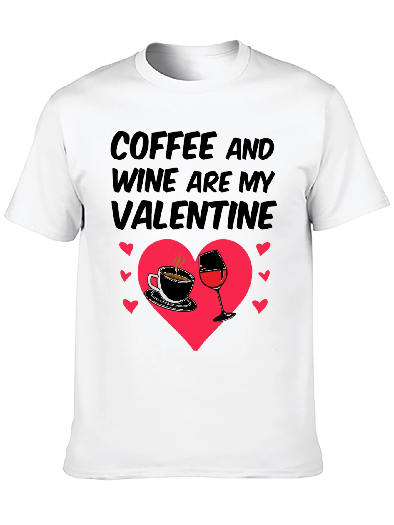 Coffee and Wine Valentines Day Graphic Tee