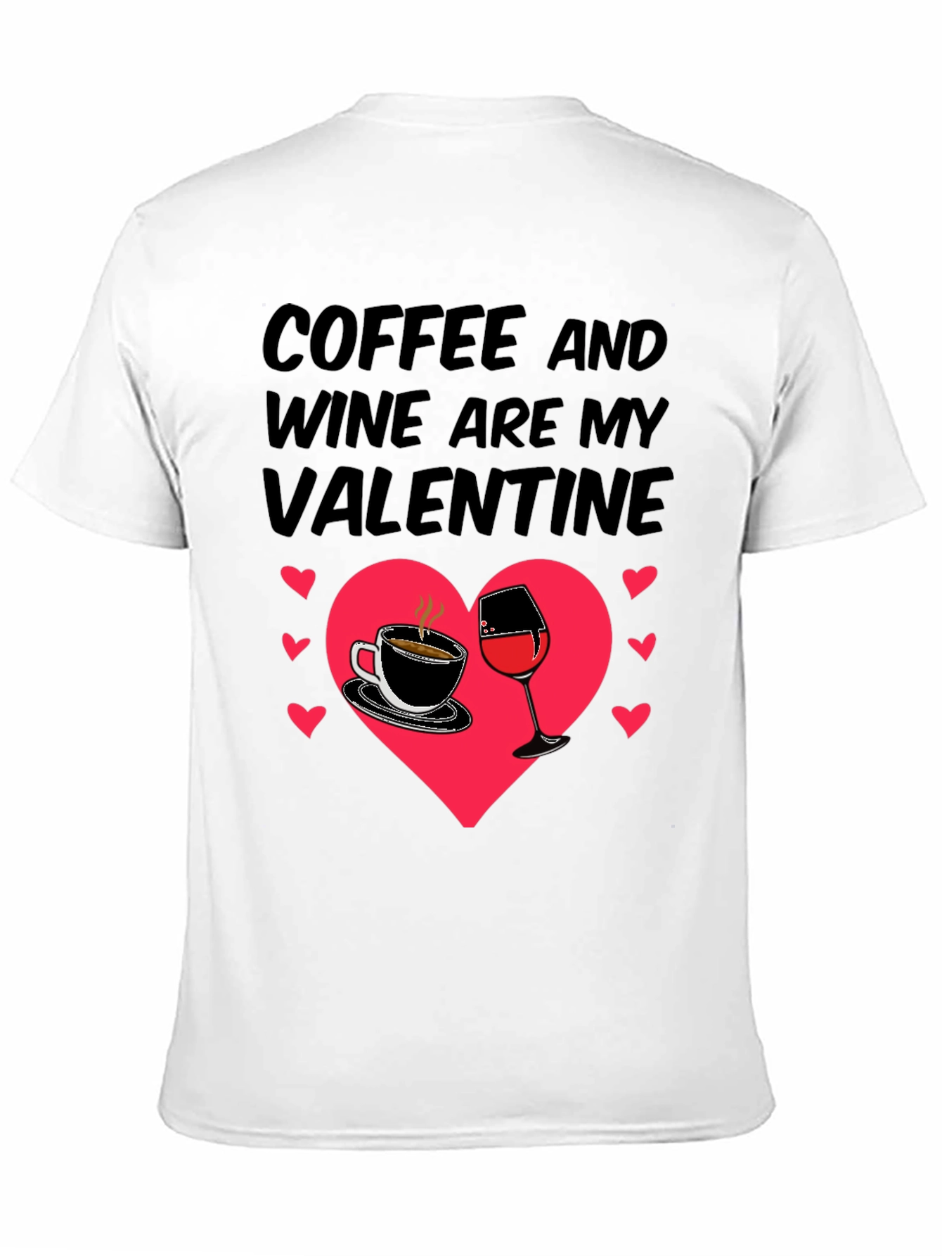 Coffee and Wine Valentines Day Graphic Tee