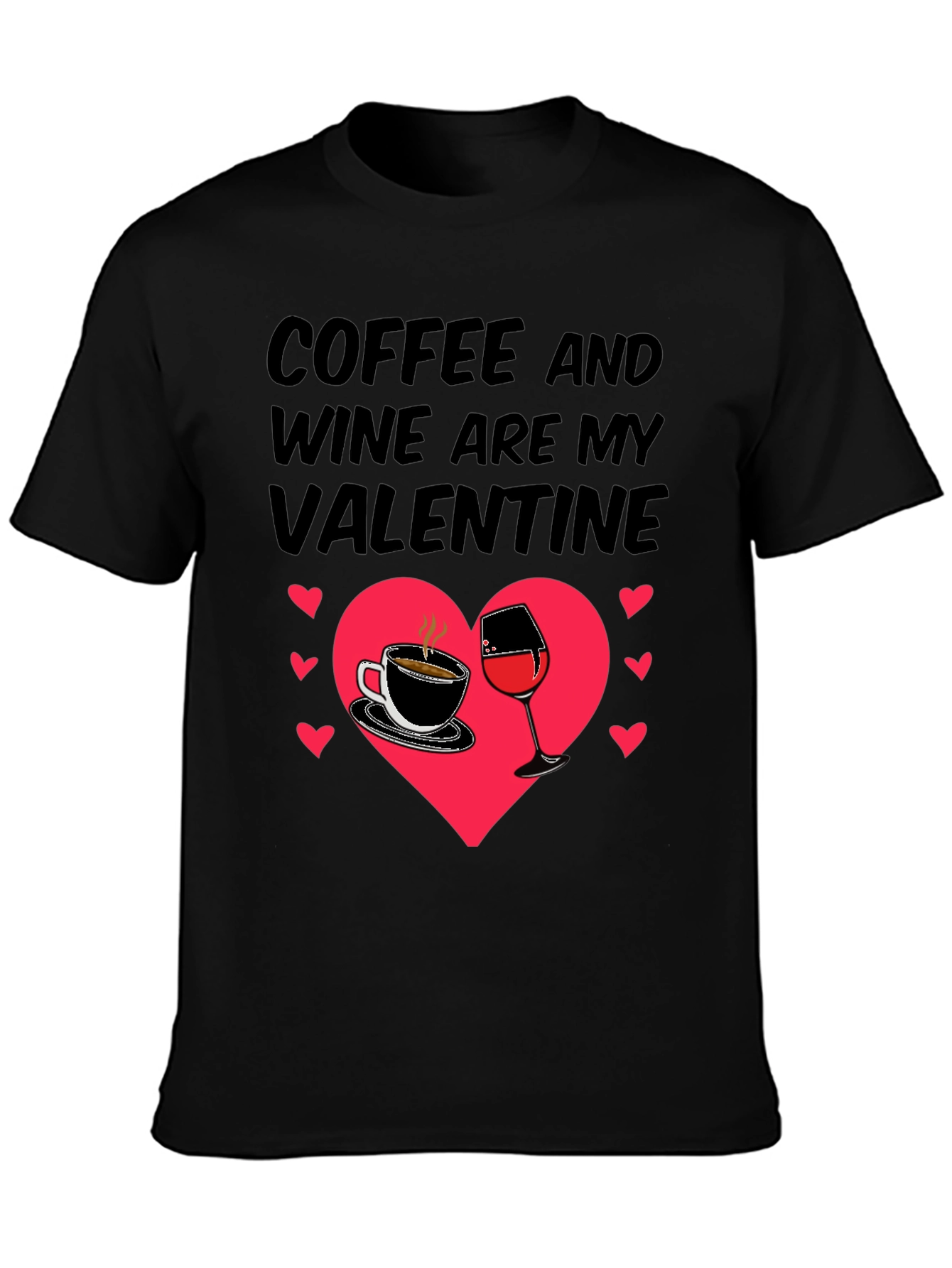 Coffee and Wine Valentines Day Graphic Tee