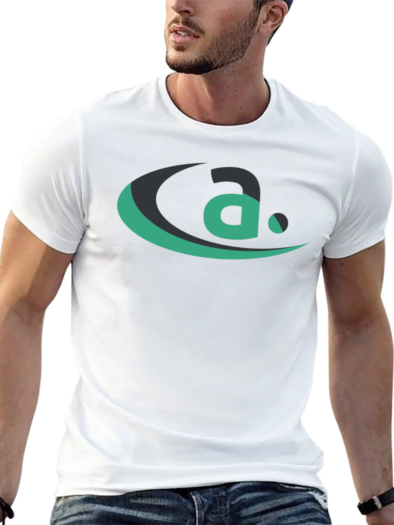Modern a Logo Black T-Shirt