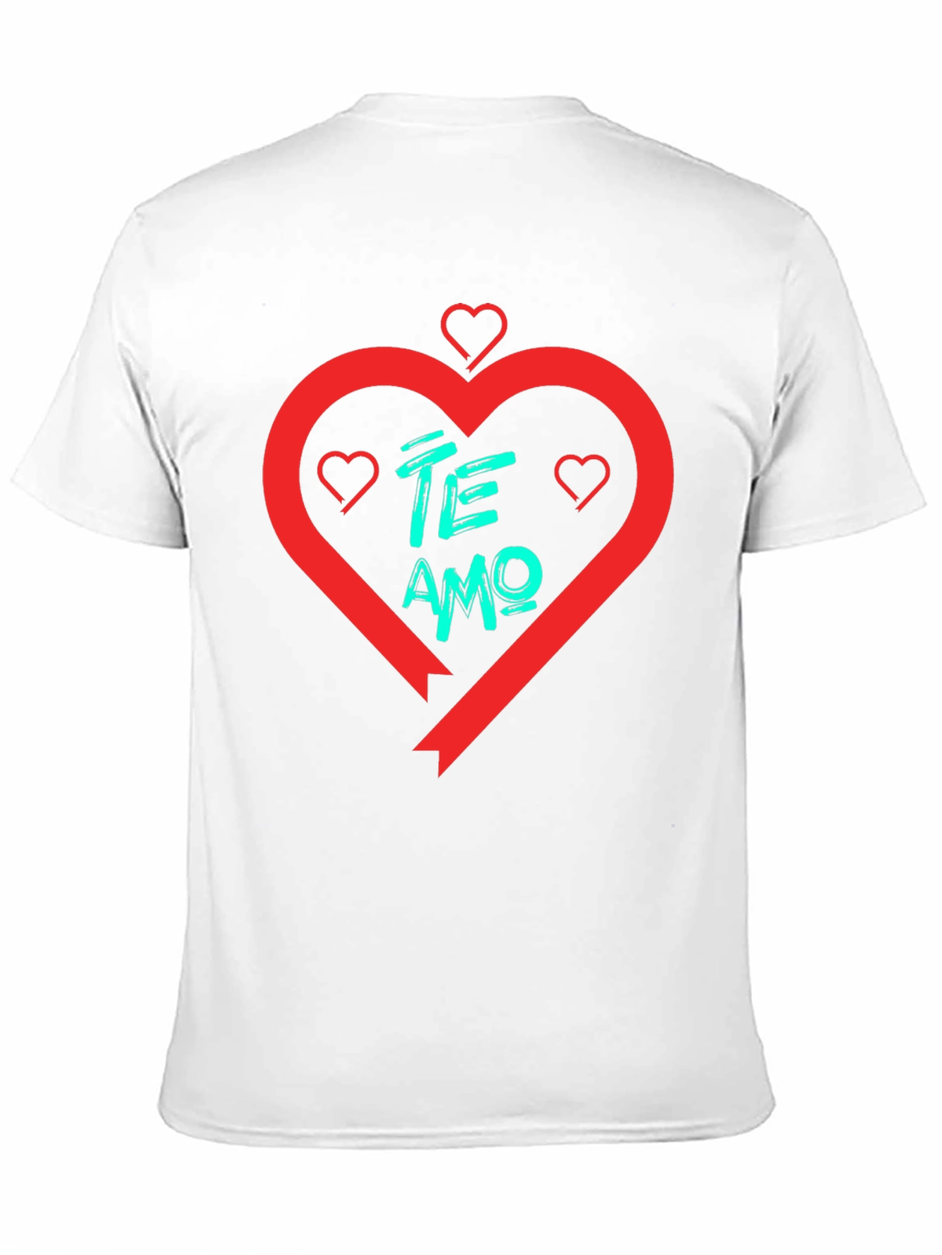 Te Amo Heart T-Shirt - Black